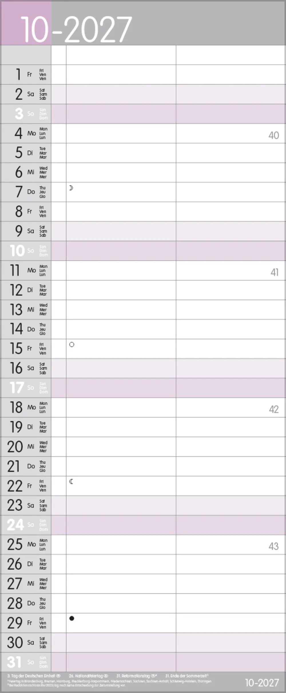 Korsch Kalender My Timer 2027 grau