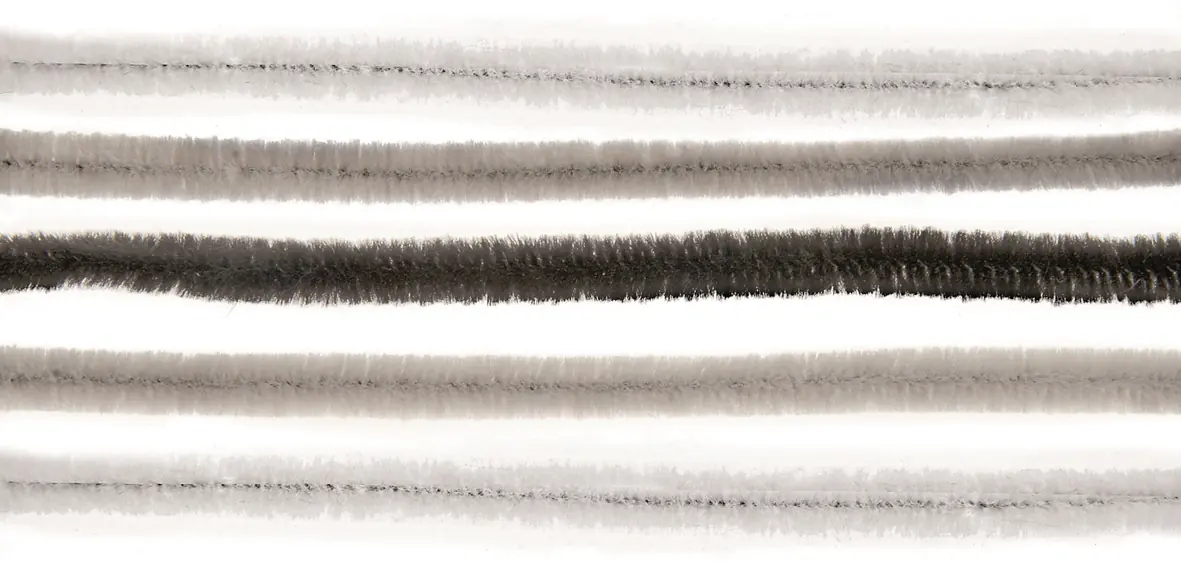 Glorex Biegeplüsch weiß / grau / schwarz 10 Stück