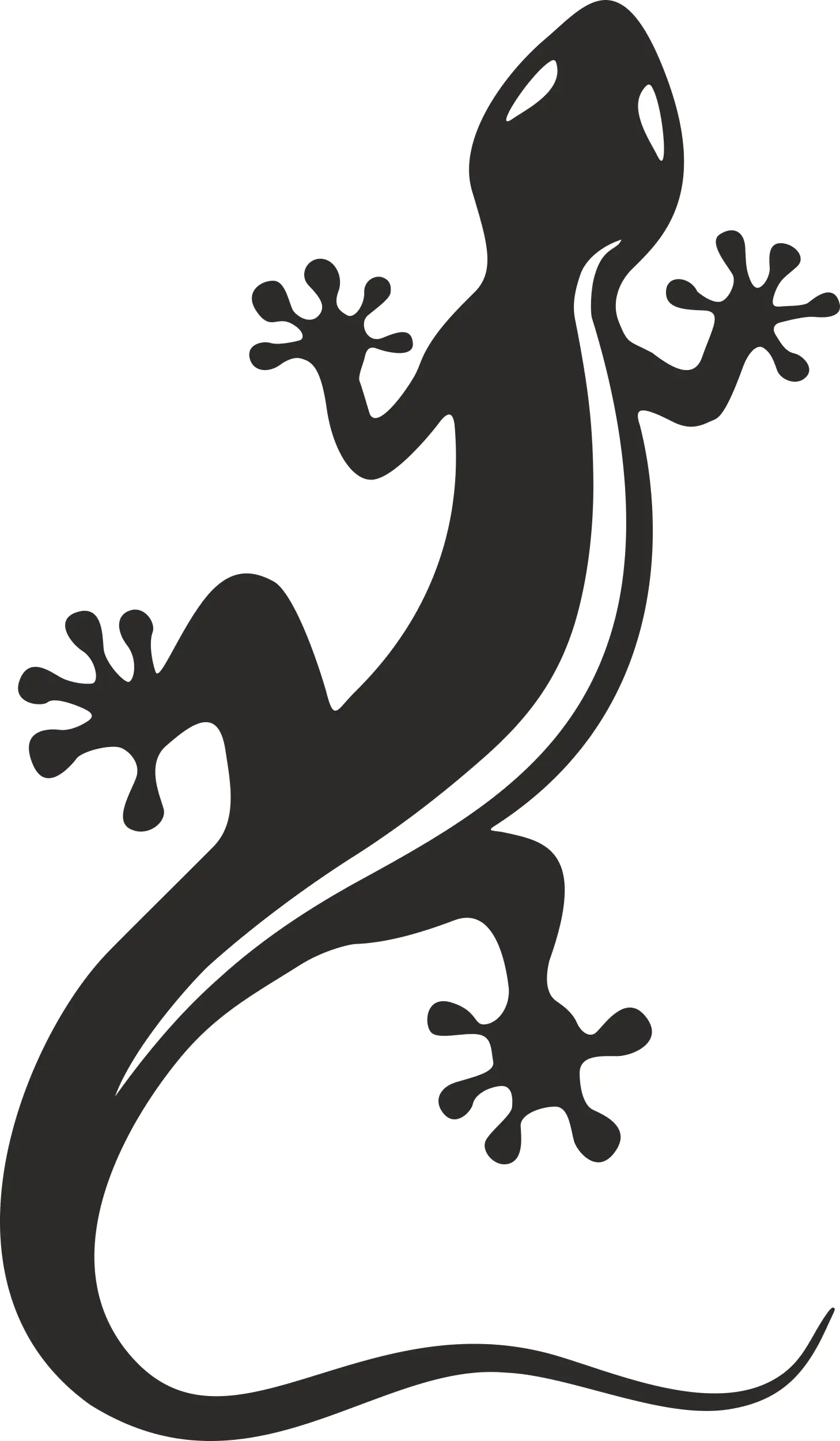 Hermann Schütz Aufkleber Gecko schwarz 265x155mm