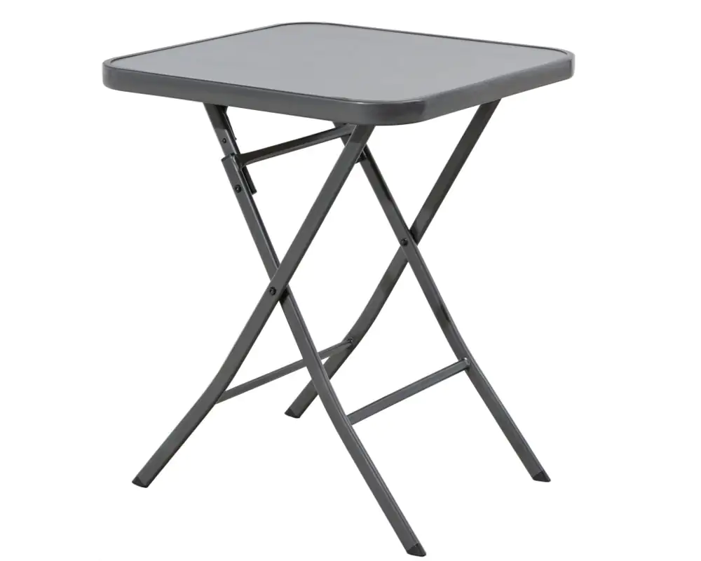 TrendLine Glastisch Terni klappbar anthrazit 60 x 60 x 71 cm