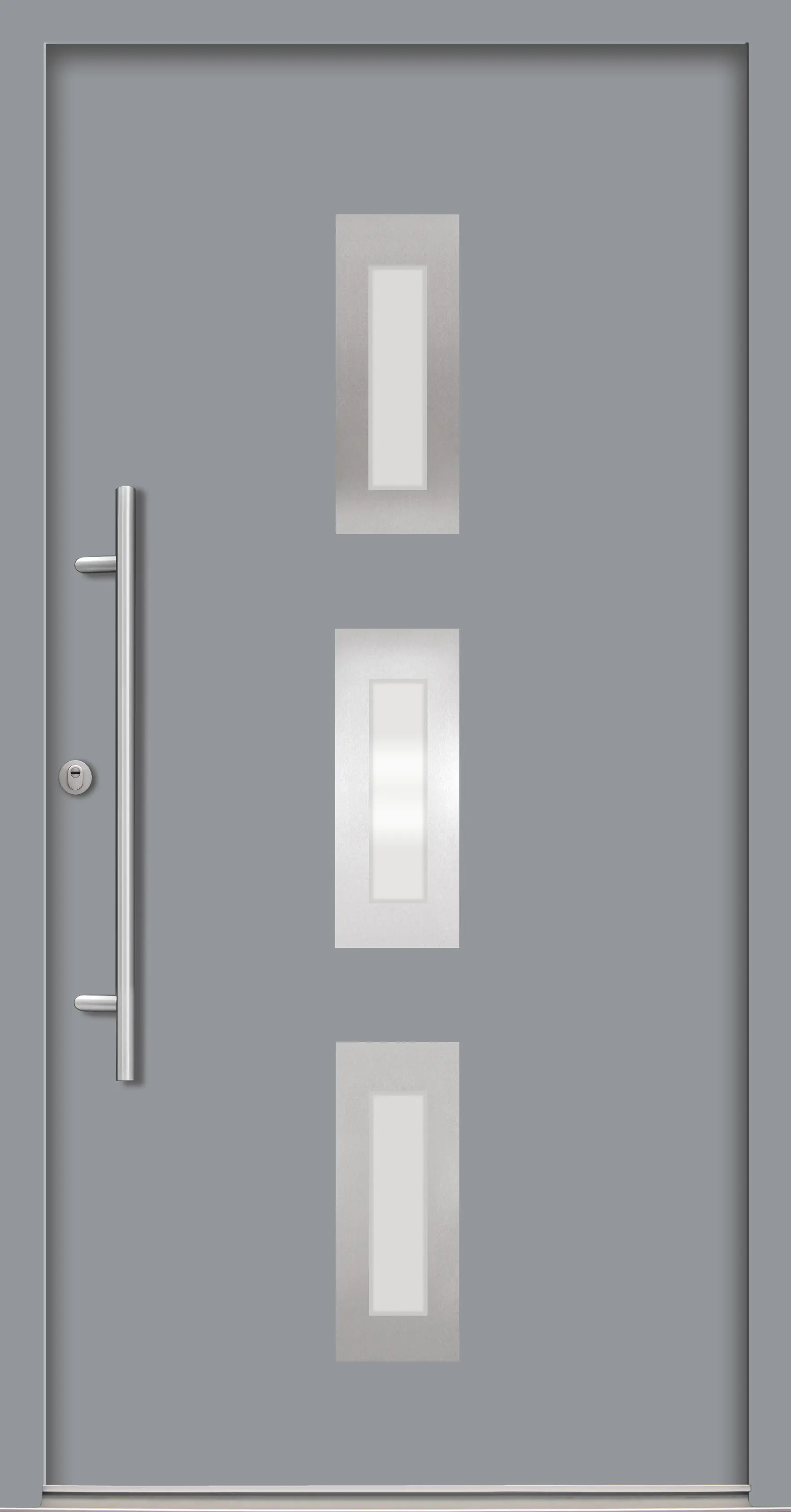 Splendoor Haustür Passivedoor Premium B02 RC2 Grau DIN Links 100 x 210 cm