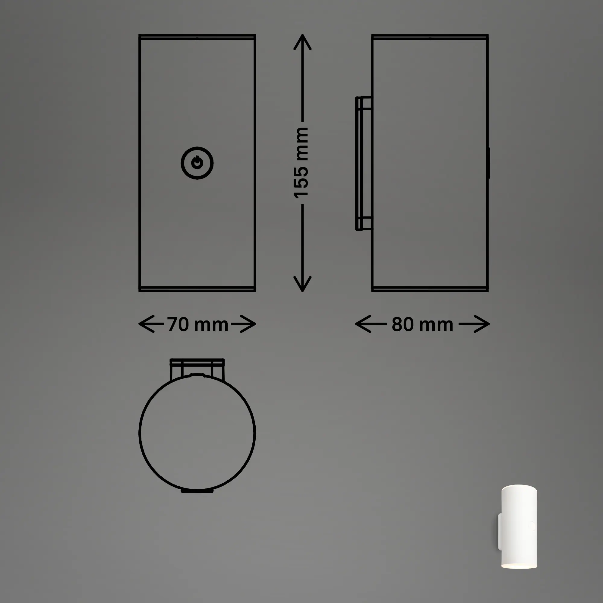 Briloner LED Akku-Außenwandleuchte Lima 6W weiß dimmbar warmweiß Briloner LED Akku-Außenwandleuchte Lima 6W weiß dimmbar warmweiß