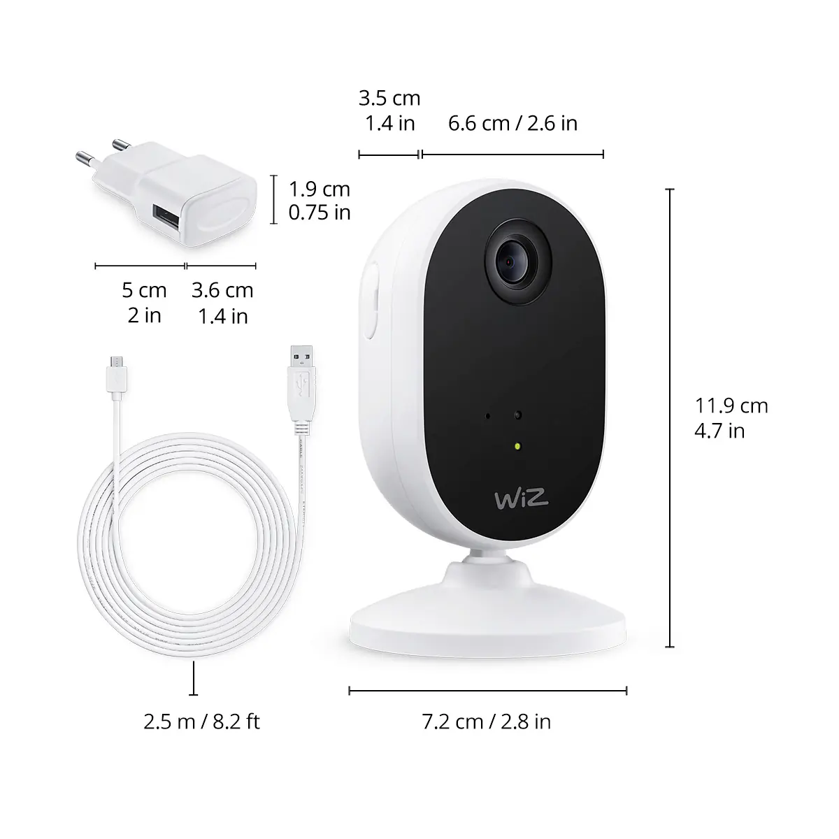 WiZ Sichheits-Kamera Starterset mit LED-Leuchtmittek für Innen Wifi 1080 P WiZ Sichheits-Kamera Starterset mit LED-Leuchtmittek für Innen Wifi 1080 P