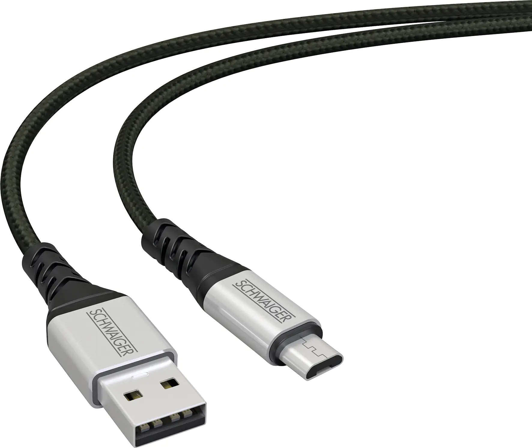 Schwaiger Sync und Ladekabel unzerstörbar Micro USB zu USB 2.0 A, 1,2 m