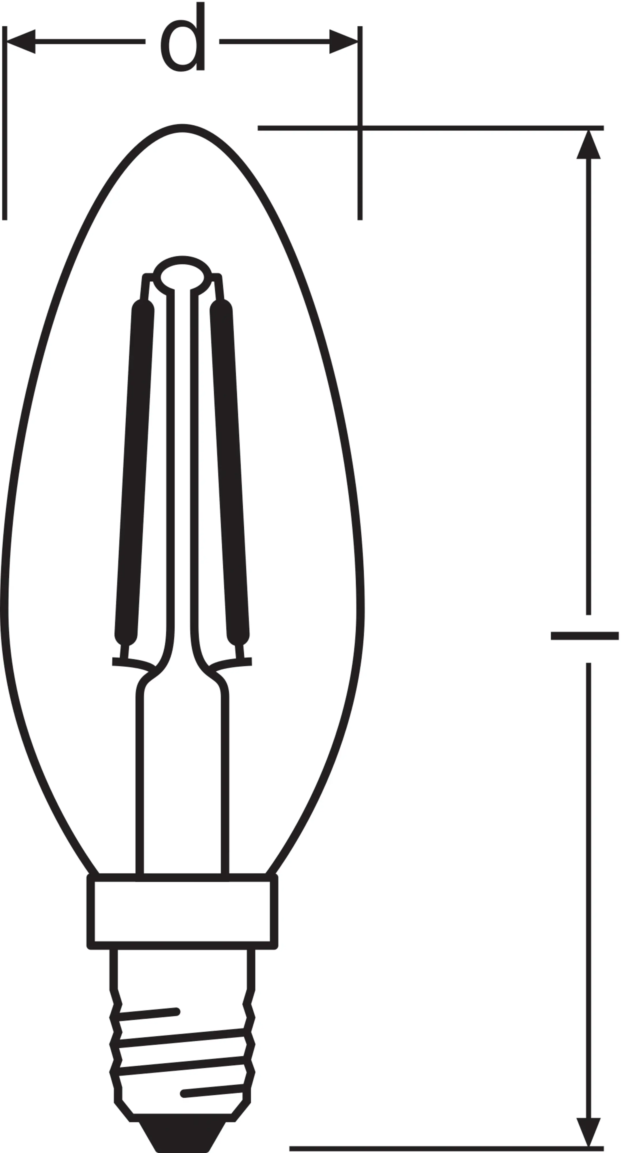 Bellalux LED Kerzenlampe Klassik B25 E14 2,5 W kaltweiß weiß matt