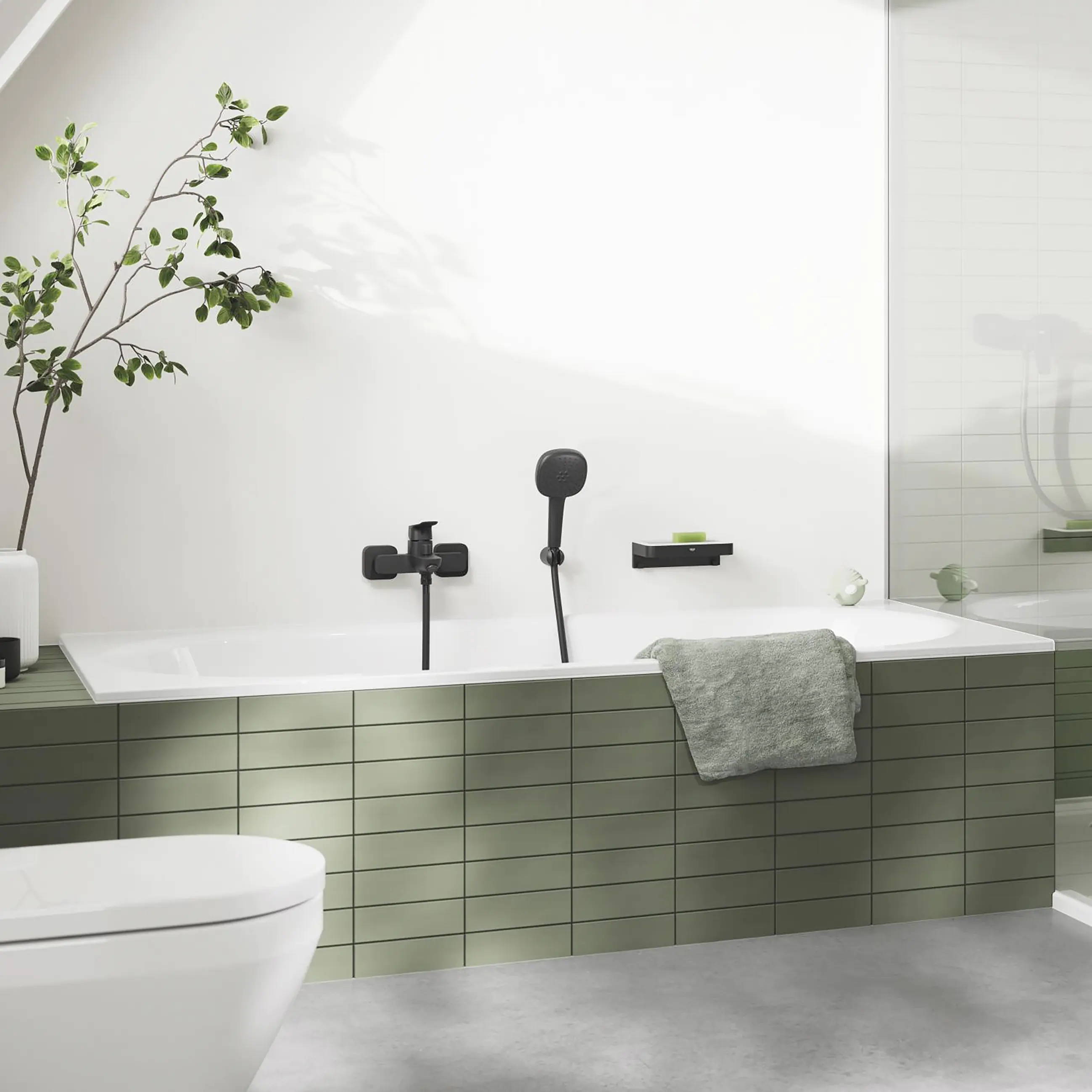 Grohe Badewannenarmatur Dice schwarz matt Grohe Badewannenarmatur Dice schwarz matt