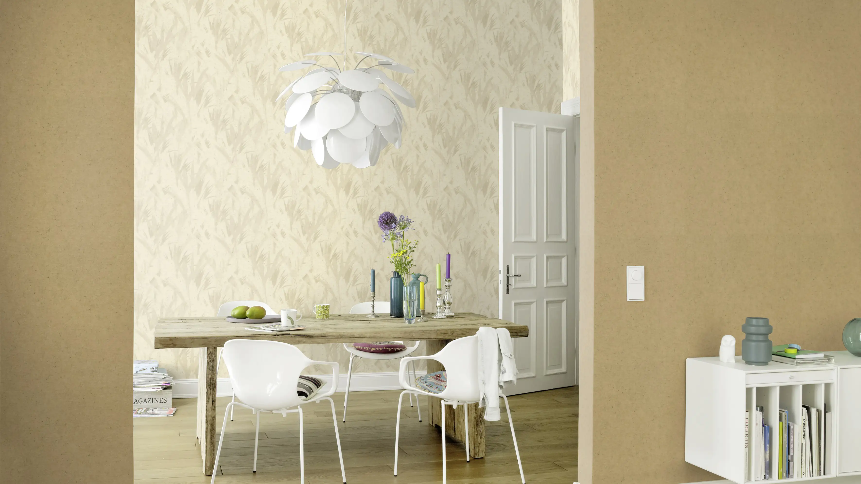 Rasch Vliestapete 520897 Braun-Ockerbraun Uni 10,05 m x 0,53 m