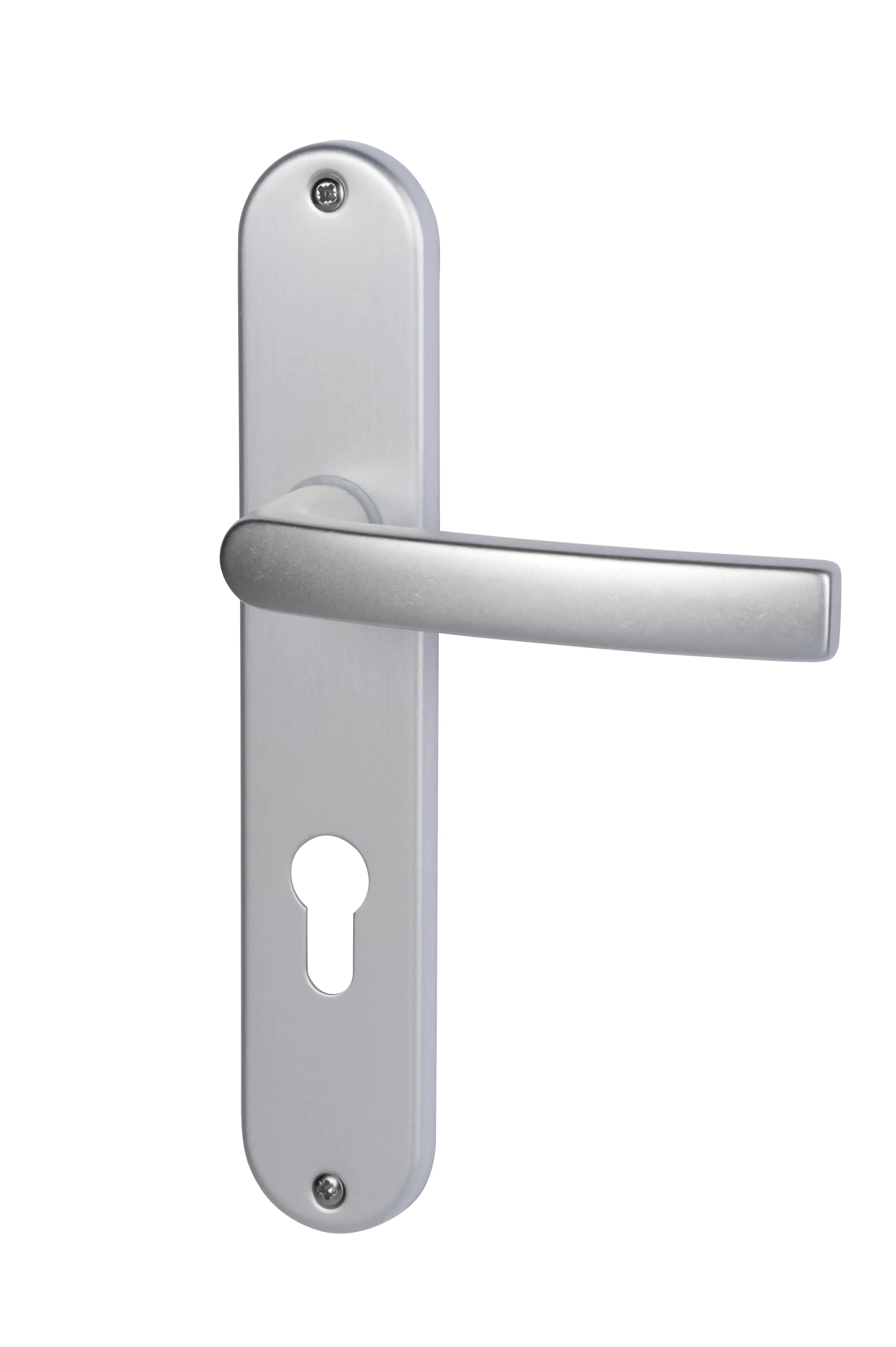 Alpertec PZ-Langschildgarnitur Vanda Edelstahl silber abgerundet