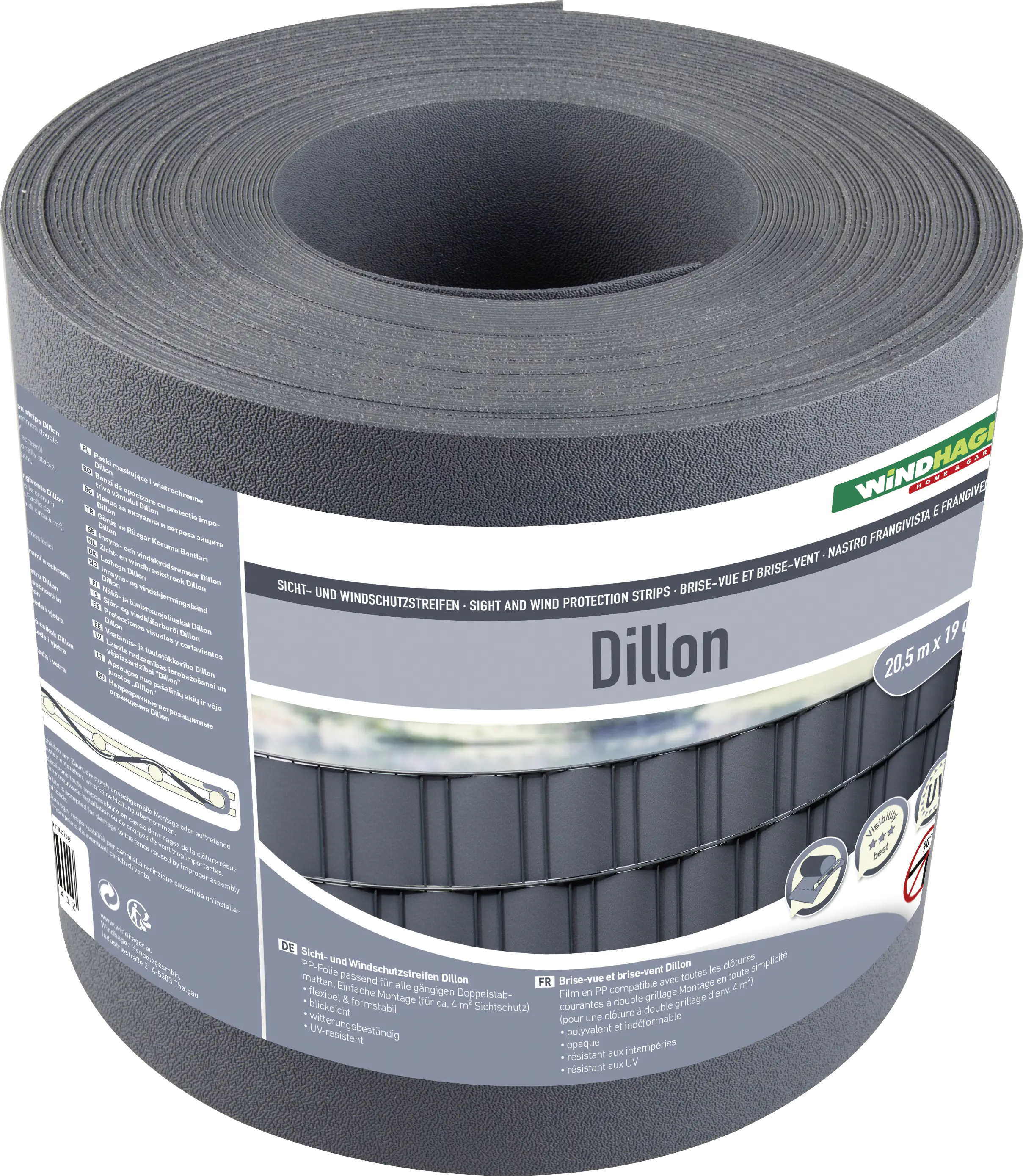 Windhager Sichtschutzstreifen Dillon 20,5 m, anthrazit