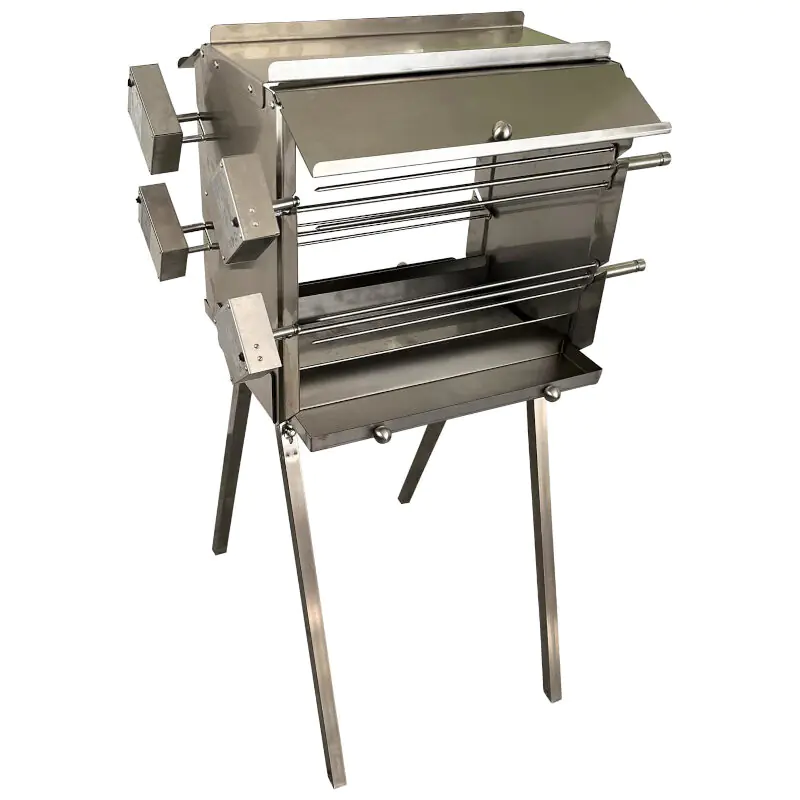 Schneider Mutzbratengrill aus Edelstahl, mit 4 Grillspießen