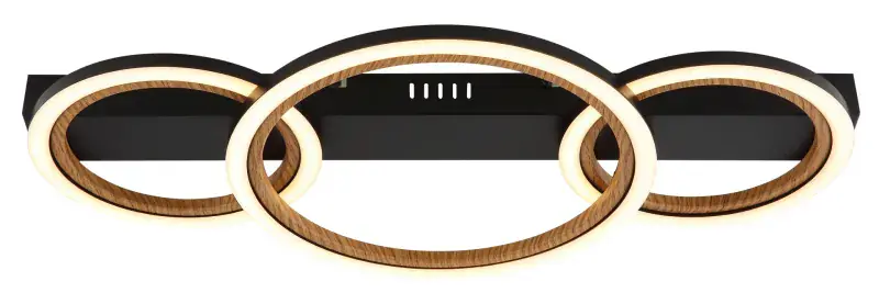 Globo Deckenleuchte Dakari I 58 x 30 cm L x B schwarz warmweiß