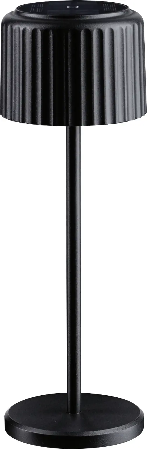 Paulmann Solar-Akku-Tischleuchte Else schwarz 30,5 cm warmweiß 