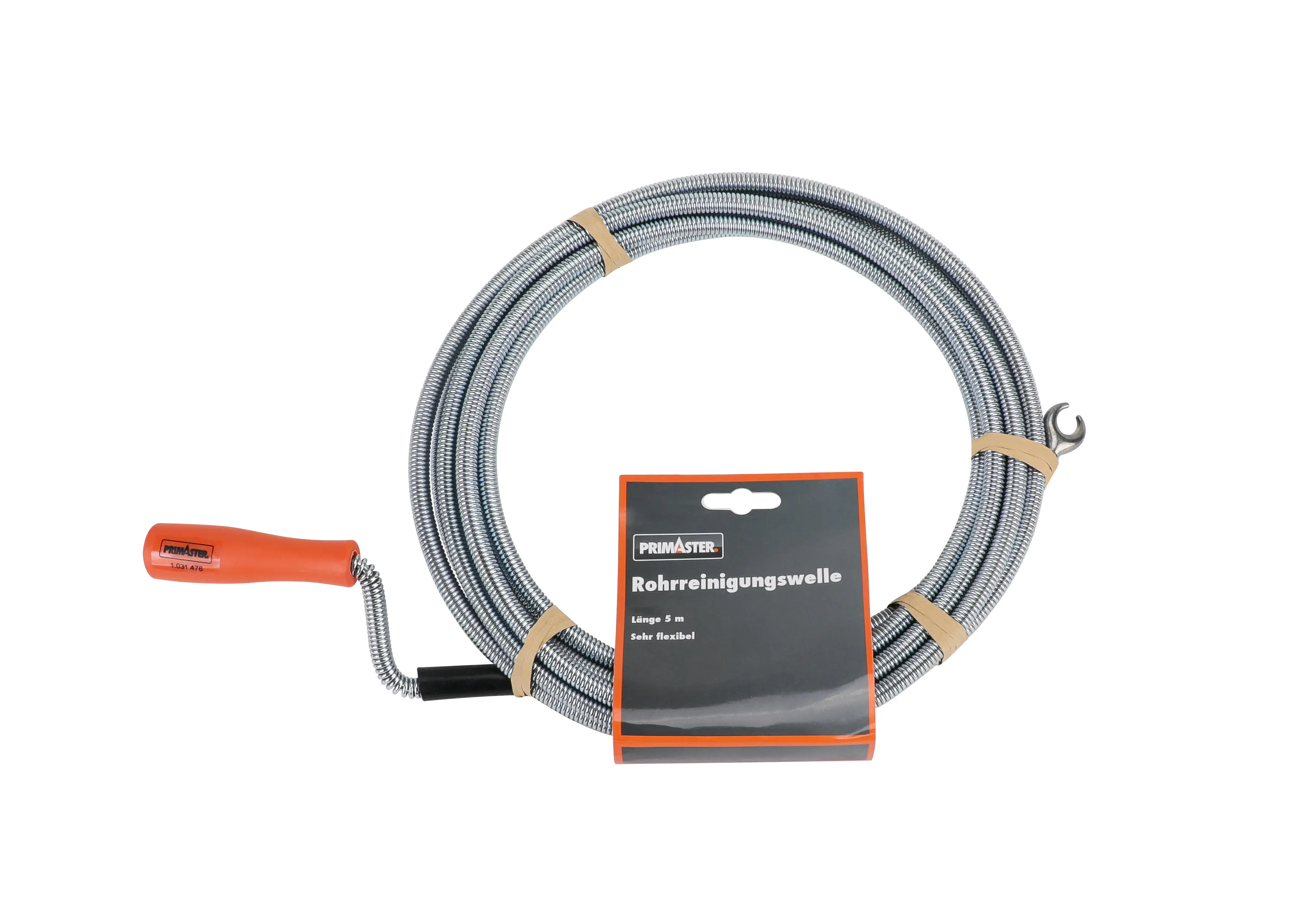 Primaster Rohrreinigungswelle 5 m mit Kurbel Primaster Rohrreinigungswelle 5 m mit Kurbel