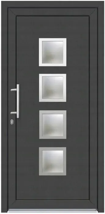 Panto Kunststoff-Haustür K025 100 x 200 cm DIN L innen weiß/außen anthrazit