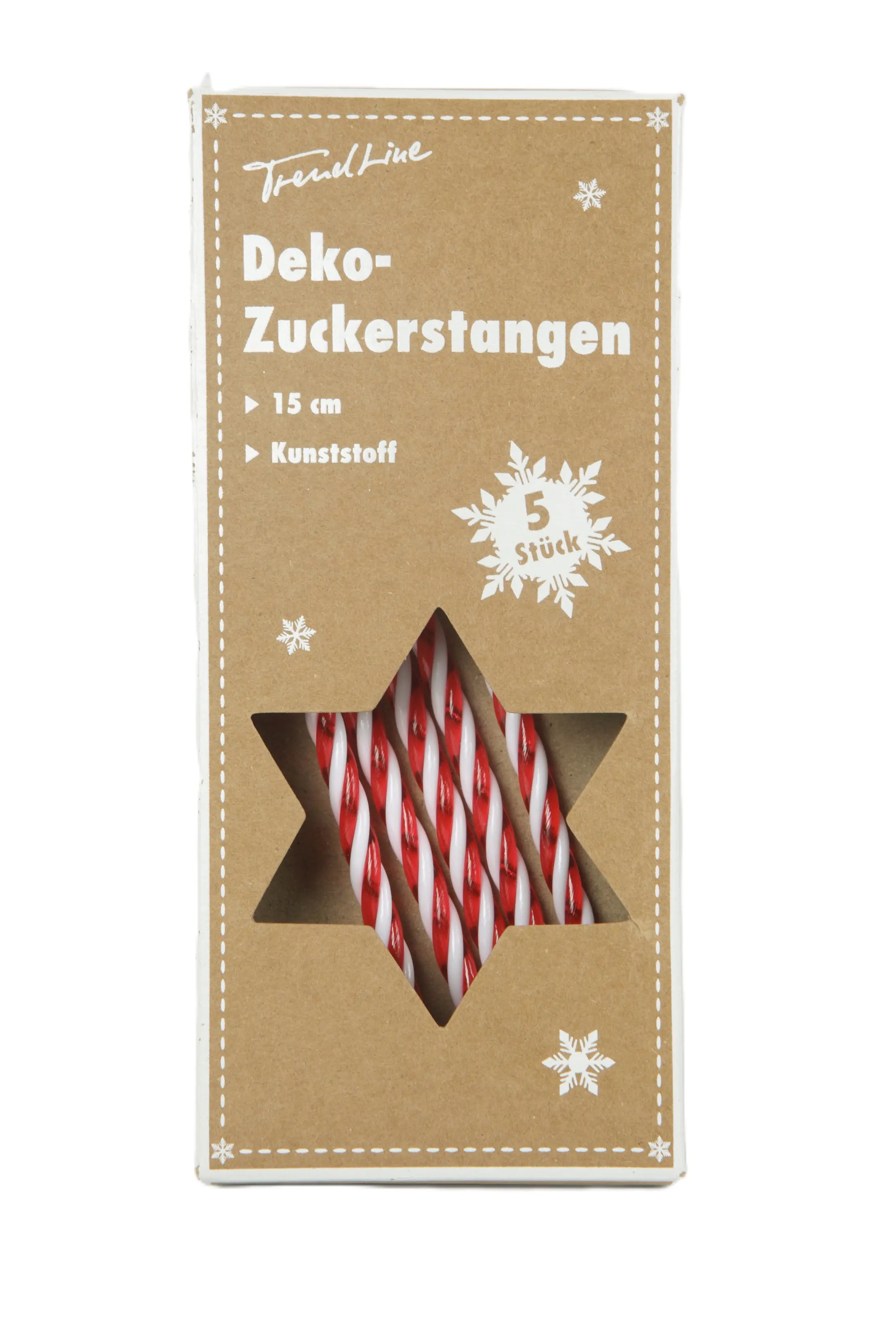 TrendLine Zuckerstangen aus Kunststoff 15 cm, 5 Stück