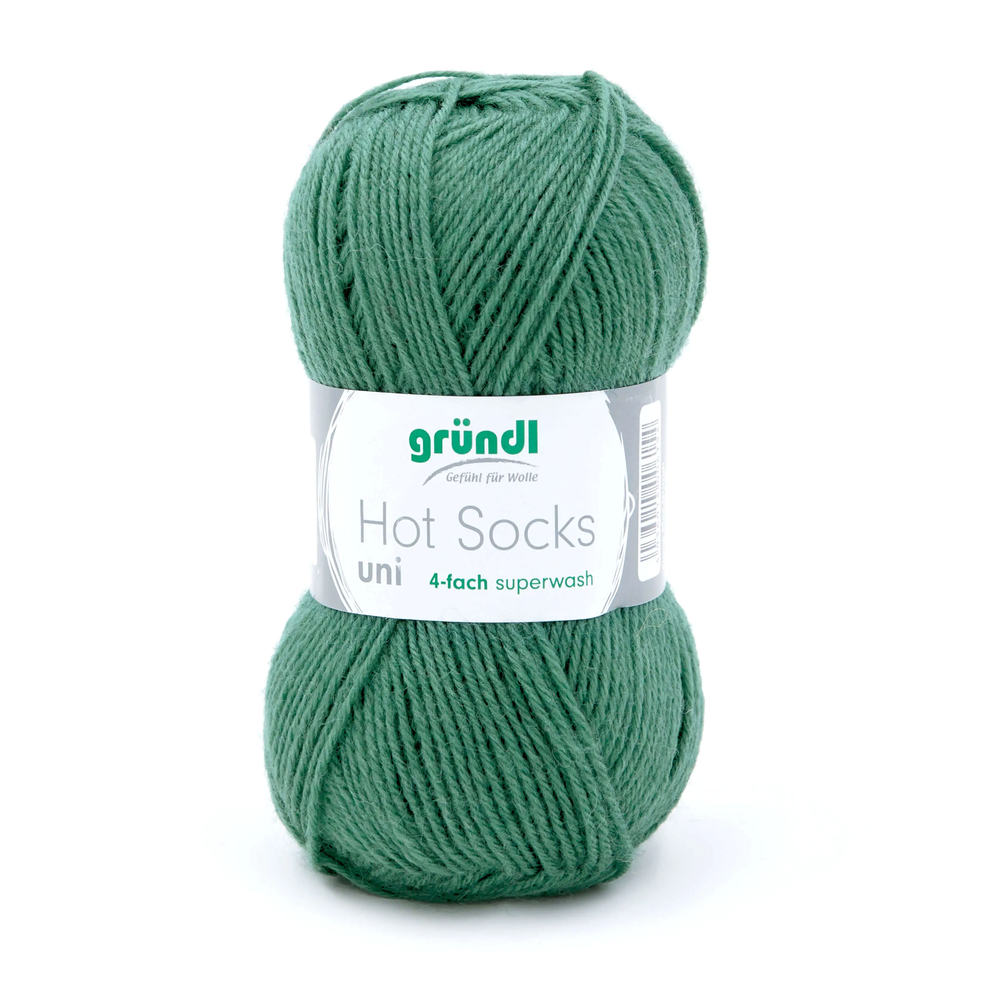 Gründl Wolle Hot Socks uni 50 g tannengrün