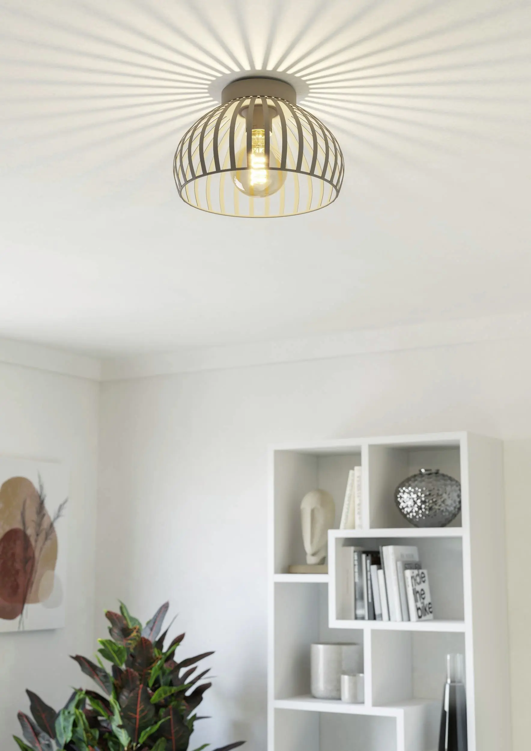 Eglo Deckenleuchte Mogano 3 sandfarben Ø 28 x 13 cm