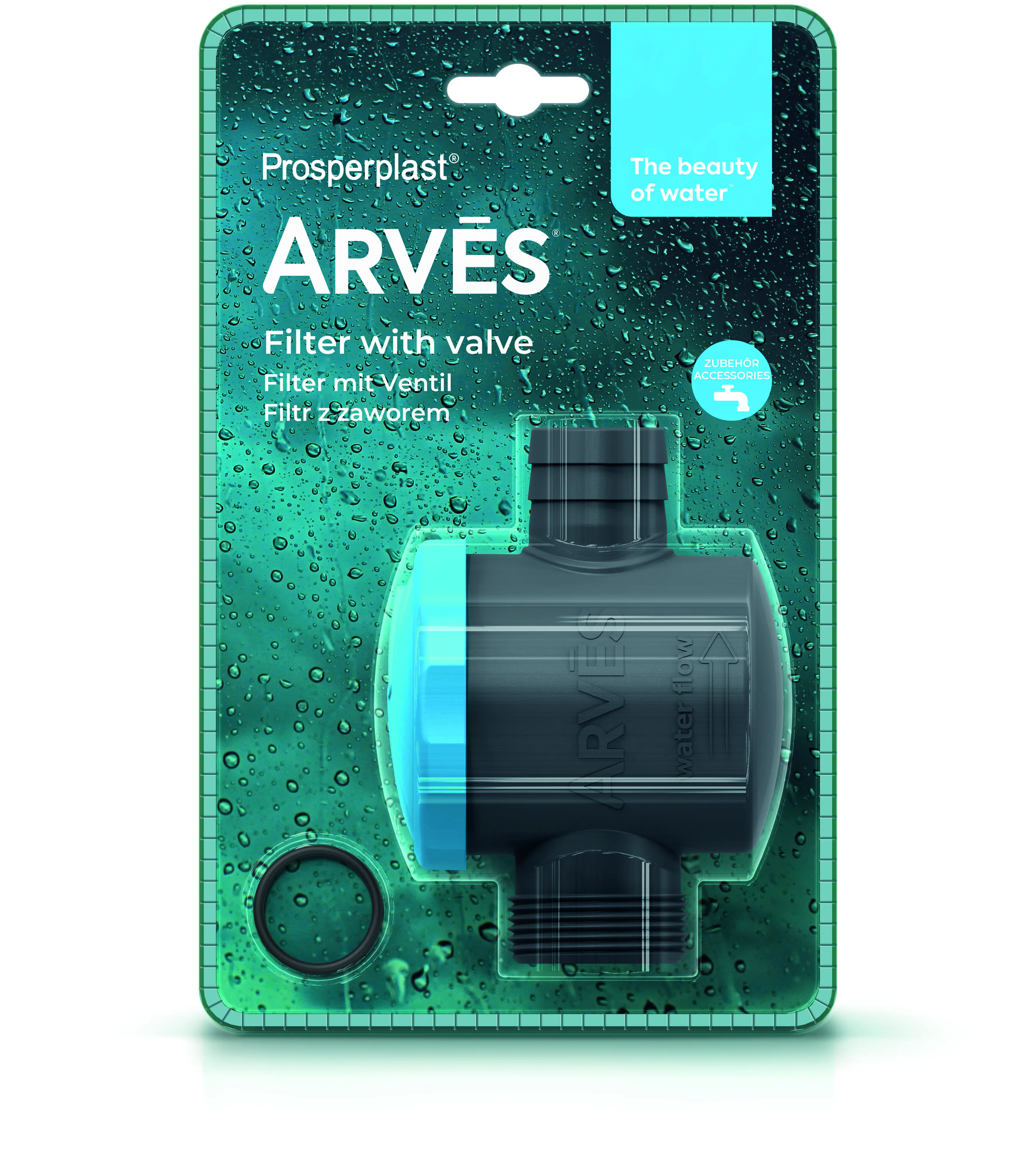 Arves Filter mit Ventil 23 x 14 x 5 cm 