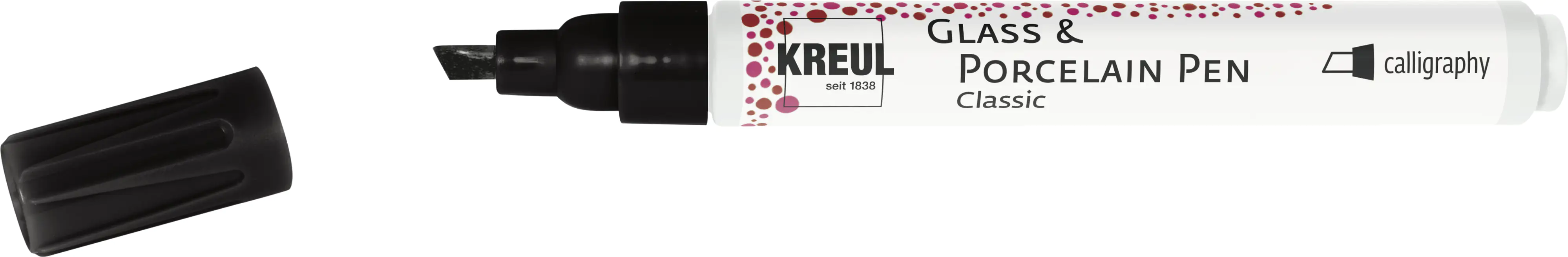 Kreul Glass & Porcelain Pen Classic calligraphy schwarz 1 - 4 mm
