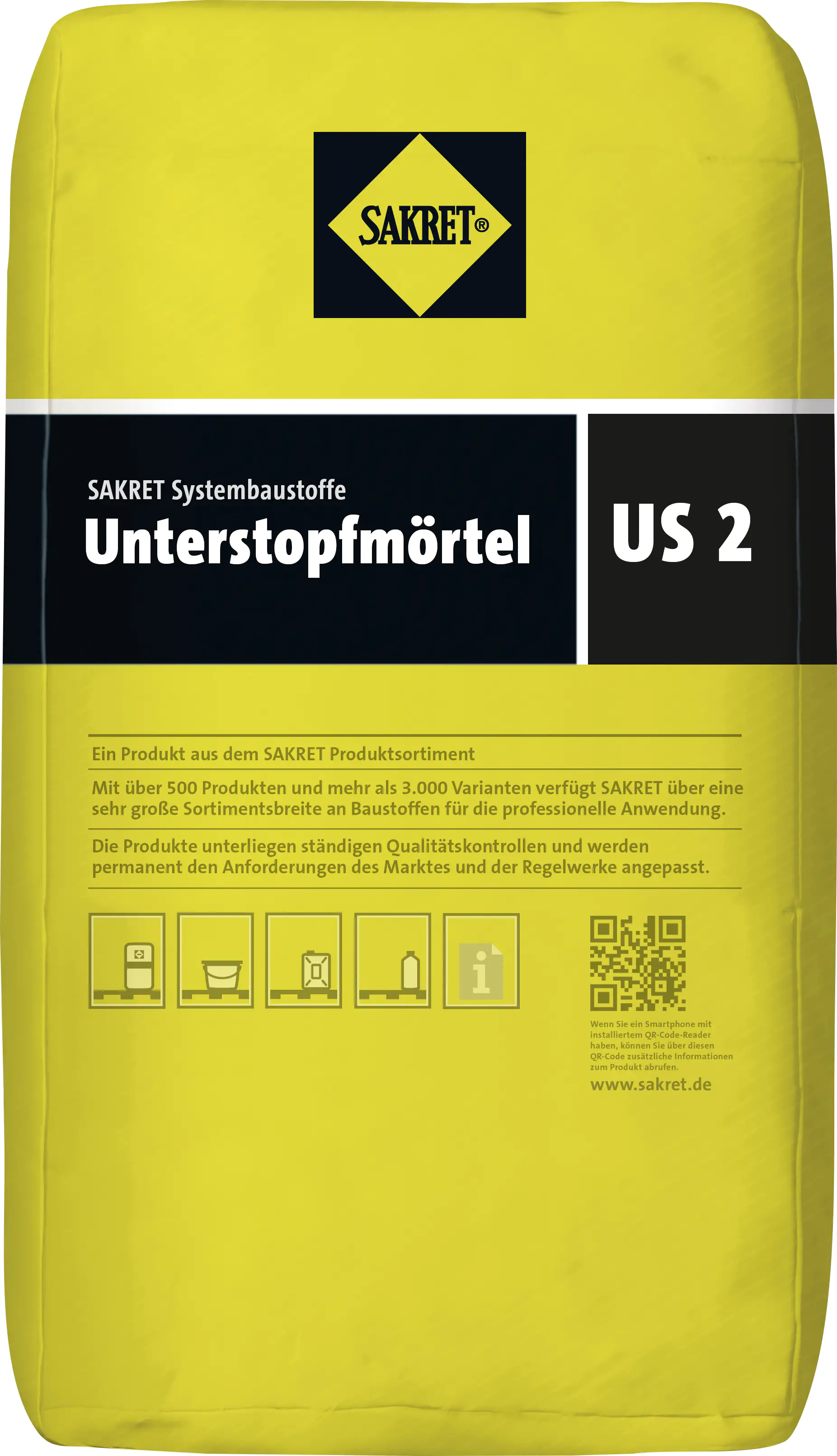 SAKRET Unterstopfmörtel US 2 grau 2,0 mm 25 kg Sack