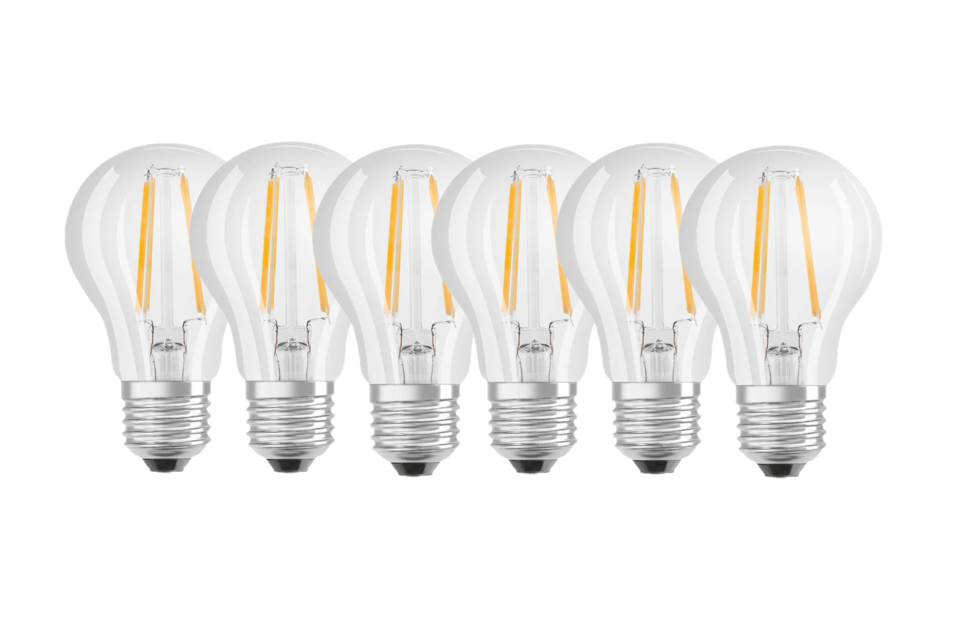 Osram LED Leuchtmittel Klassik A60 E27 6,5 W warmweiß klar 6er Pack