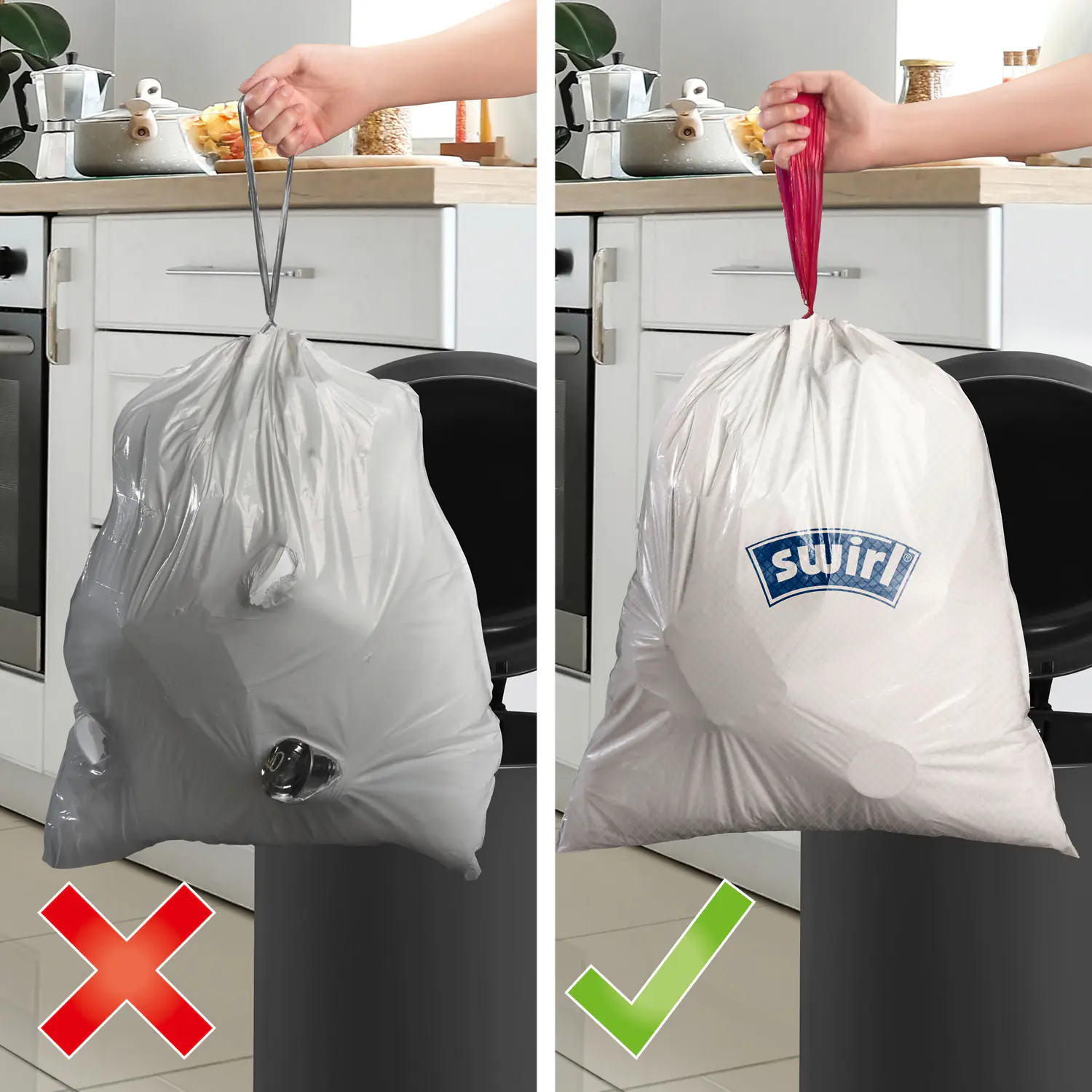 Swirl Zugband-Müllbeutel 35 L
