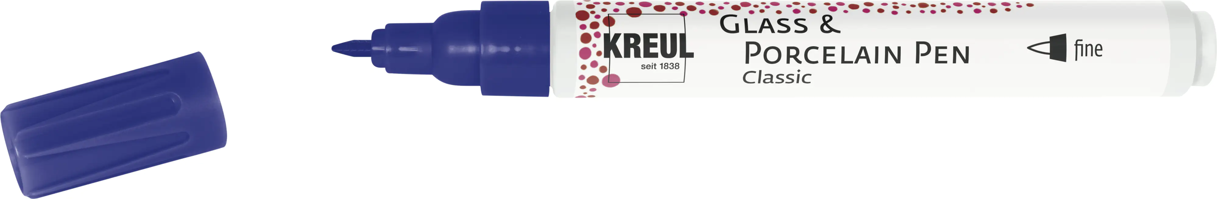 Kreul Glass & Porcelain Pen Classic royalblau, 1 - 2 mm
