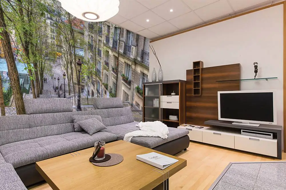 papermoon Vlies- Fototapete Digitaldruck 350 x 260 cm Montmartre in Paris