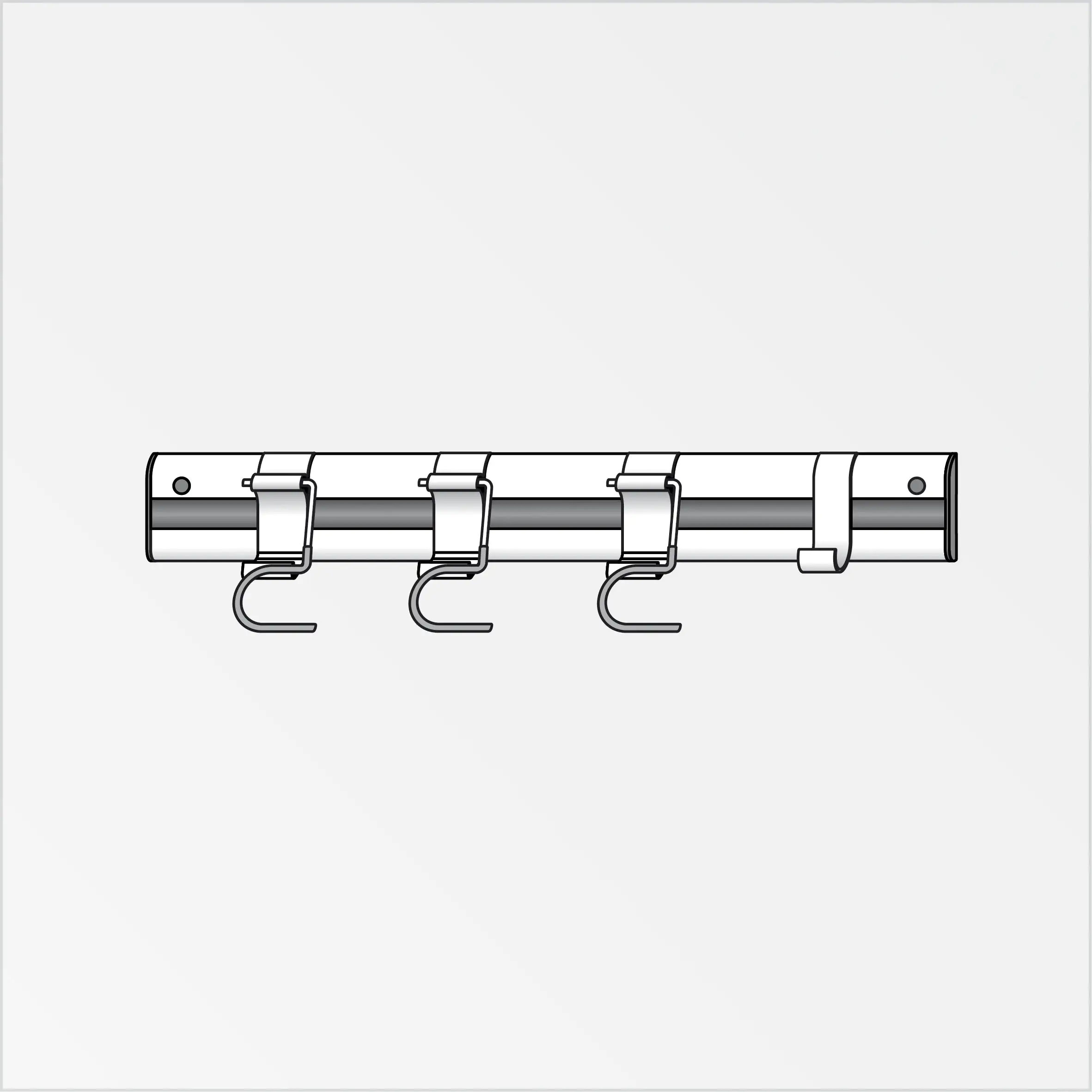 coaxis Gerätehalter mit coaxis®-Profil, 1000 mm Aluminium rot gummiert coaxis Gerätehalter mit coaxis®-Profil, 1000 mm Aluminium rot gummiert