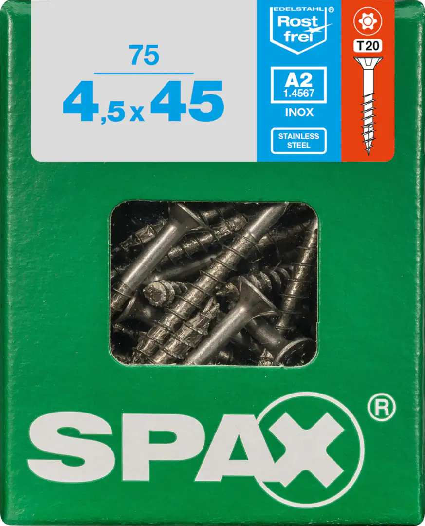 Spax Universalschrauben 4.5 x 45 mm TX 20 - 75 Stk.