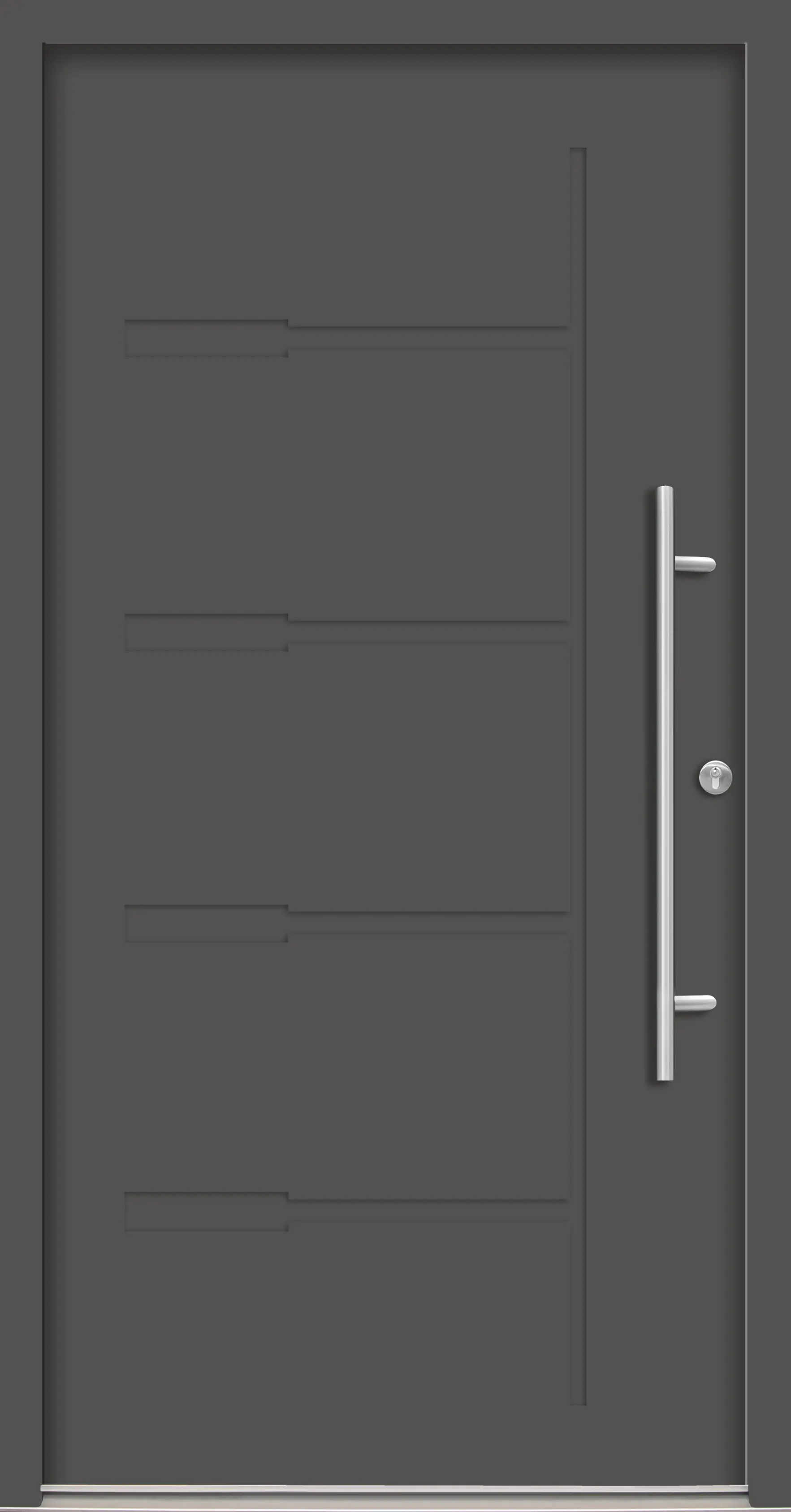 Splendoor Haustür Passivedoor Premium H1 Anthrazit DIN Rechts 110 x 210 cm