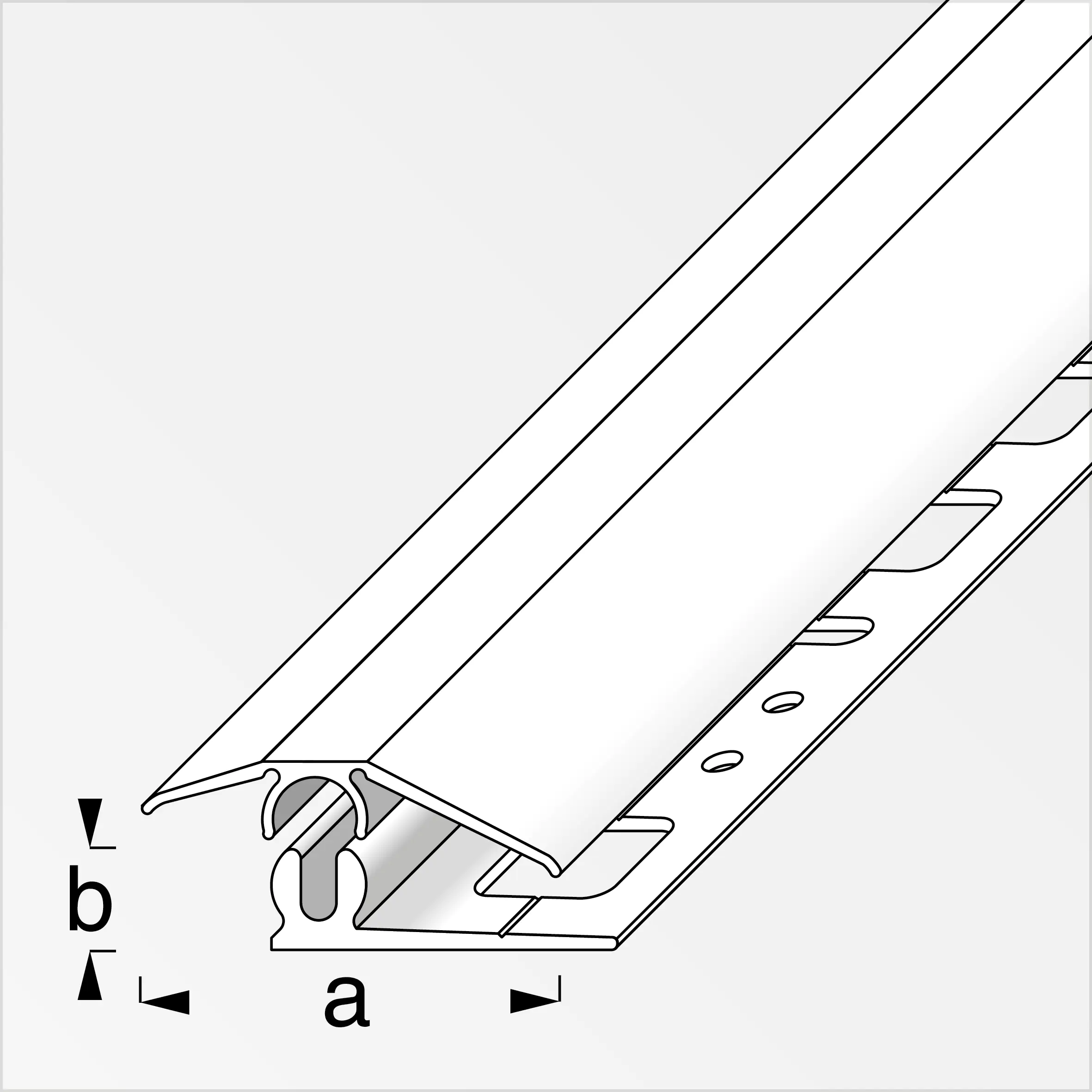 alfer Niveauausgleichs-Profil 2 m, 31 x 7 mm Aluminium eloxiert bronze