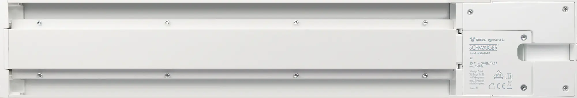 Schwaiger Modulare Stromleiste 50 cm max. 3680W weiß Schwaiger Modulare Stromleiste 50 cm max. 3680W weiß