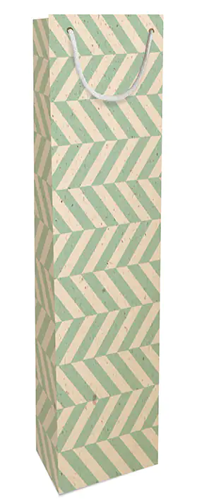 Braun & Company Geschenktragetasche Fischgrät Graspapier 9 x 36 x 7 cm