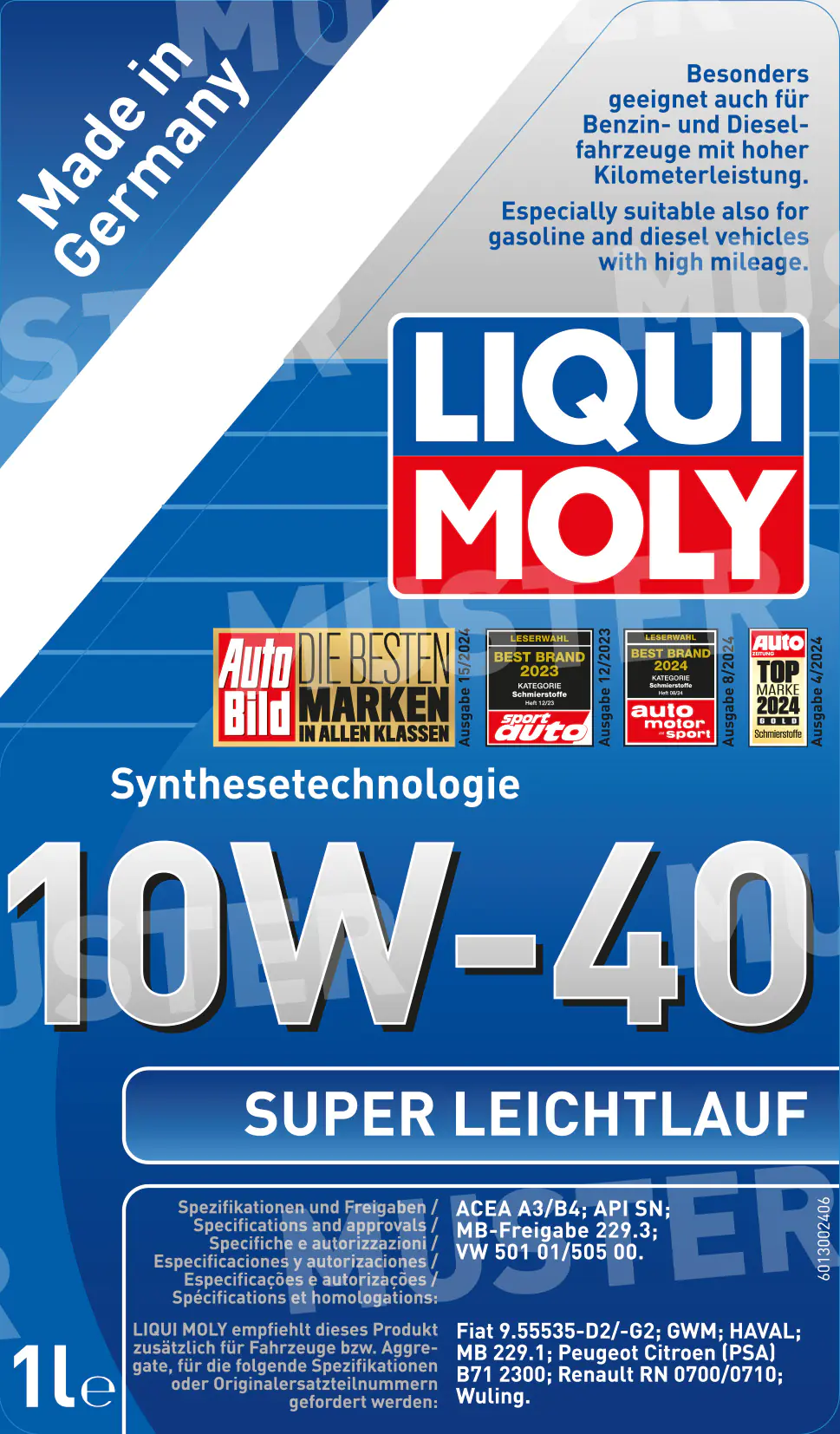 Liqui Moly Motoröl Super Leichtlauf 10W-40 1 L