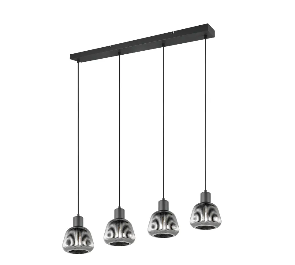 Trio Leuchten LED Deckenleuchte Tarifa 4xE27, Metall/Glas