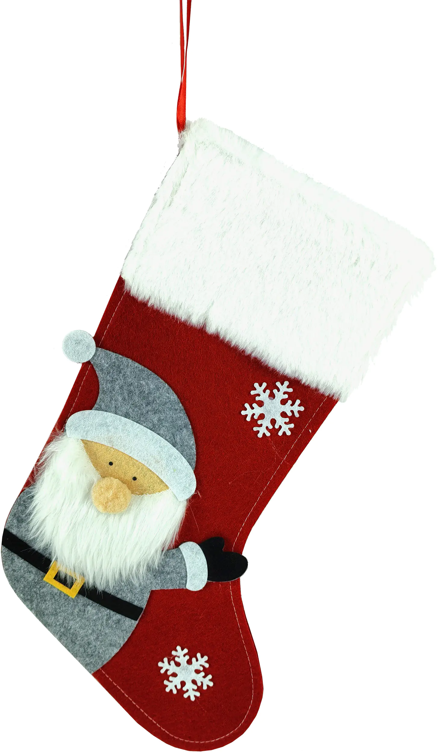 TrendLine Deko Weihnachtsanhänger Filz Socke Weihnachtsmann 22 x 1 x 37 cm mehrfarbig
