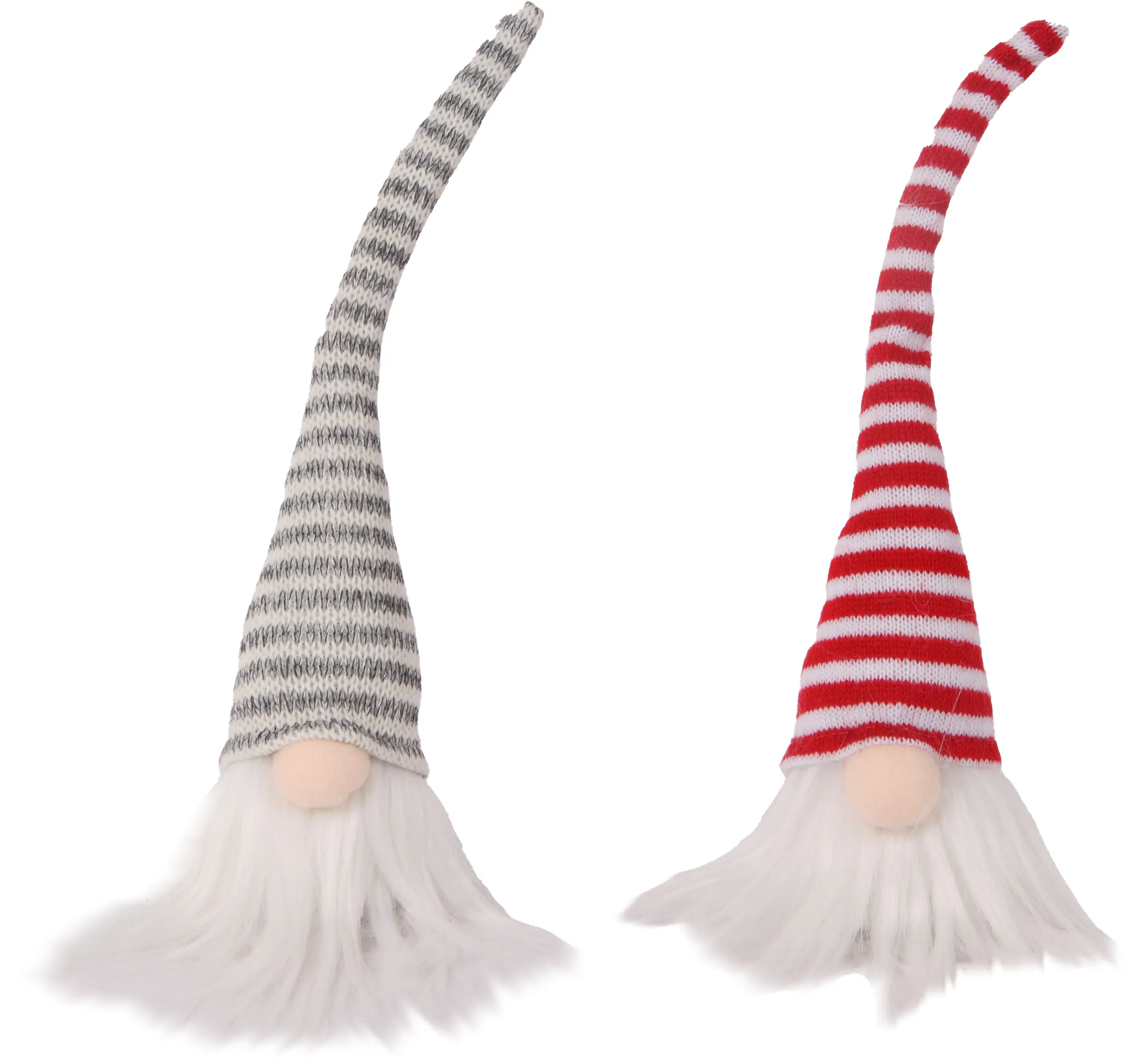 Dekofigur Zwerg 27 x 7 cm rot grau 2-fach sortiert