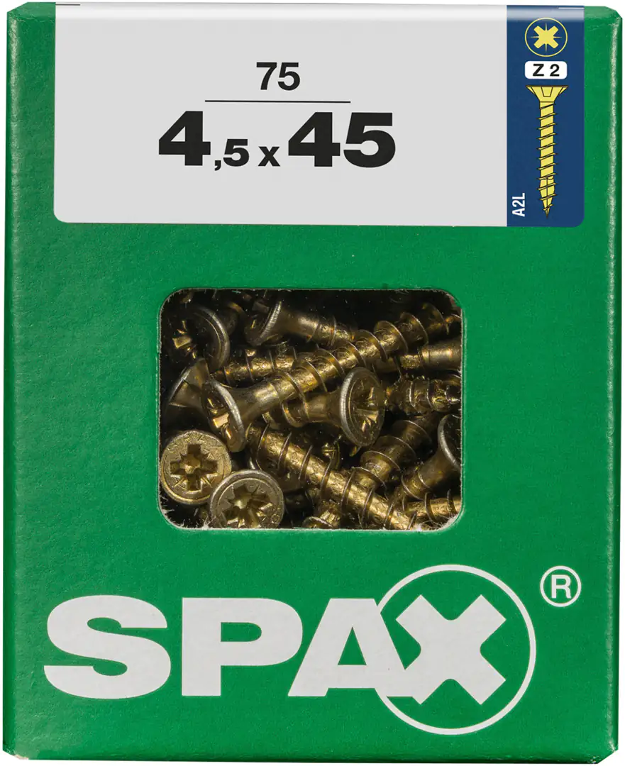 Spax Universalschrauben 4.5 x 45 mm PZ 2 - 75 Stk.