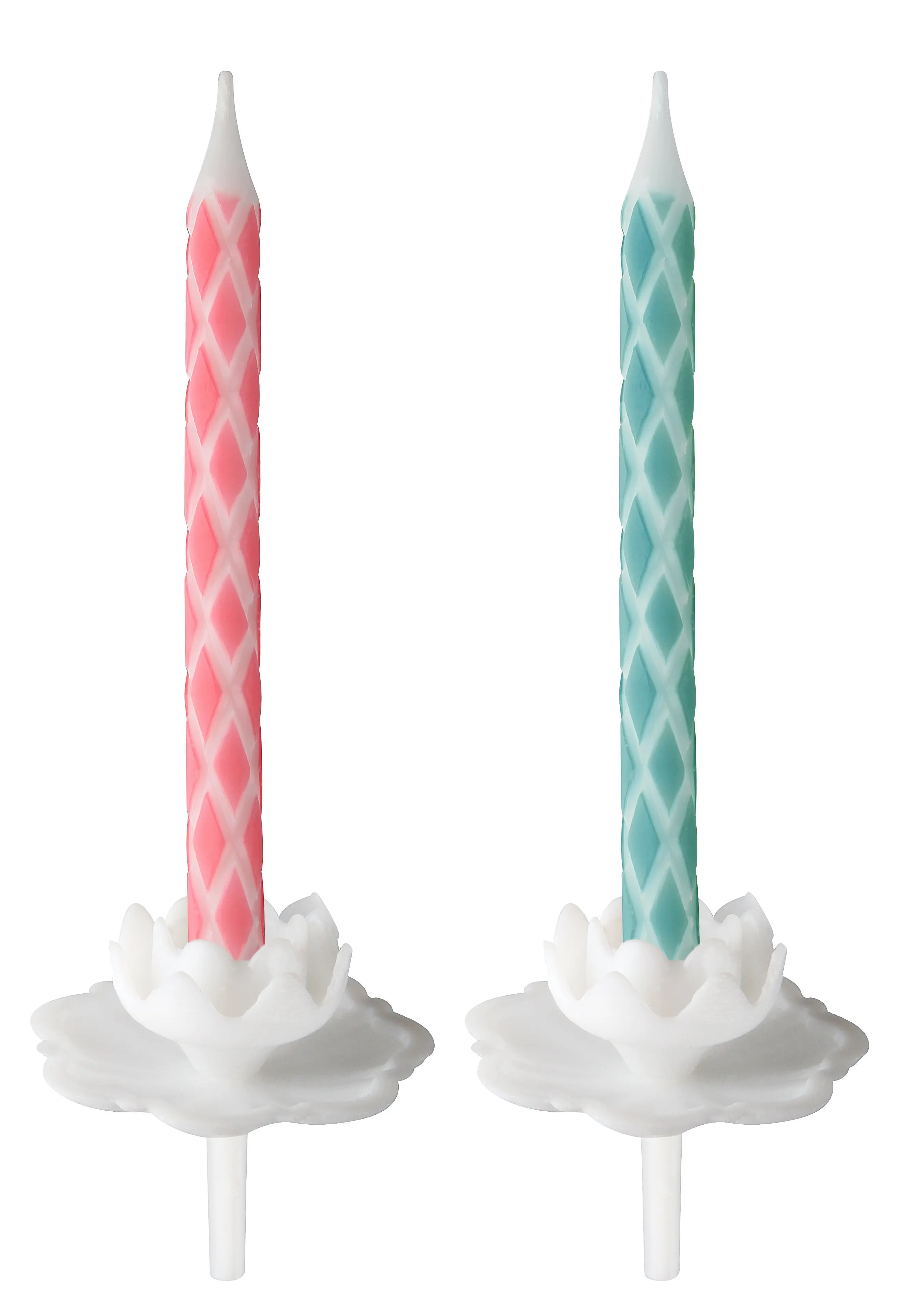 Zenker Geburtstagskerzen + 12 Halter rot/türkis 36-teilig