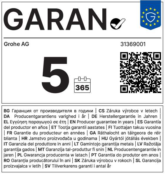 5 Jahre Garantie