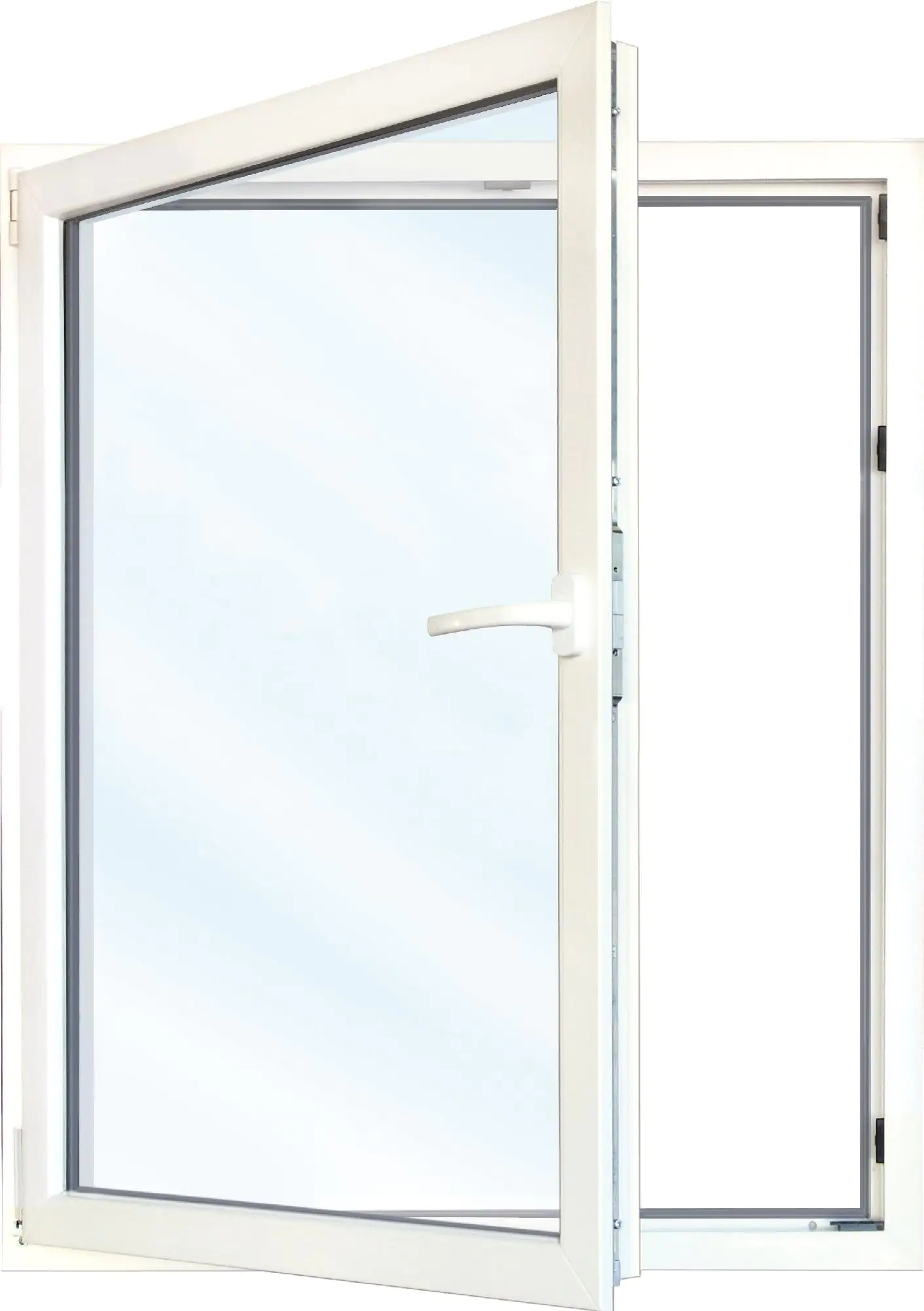 Meeth Fenster 80 x 125 cm DIN links 1 flügelig Dreh-Kipp weiß/golden Oak