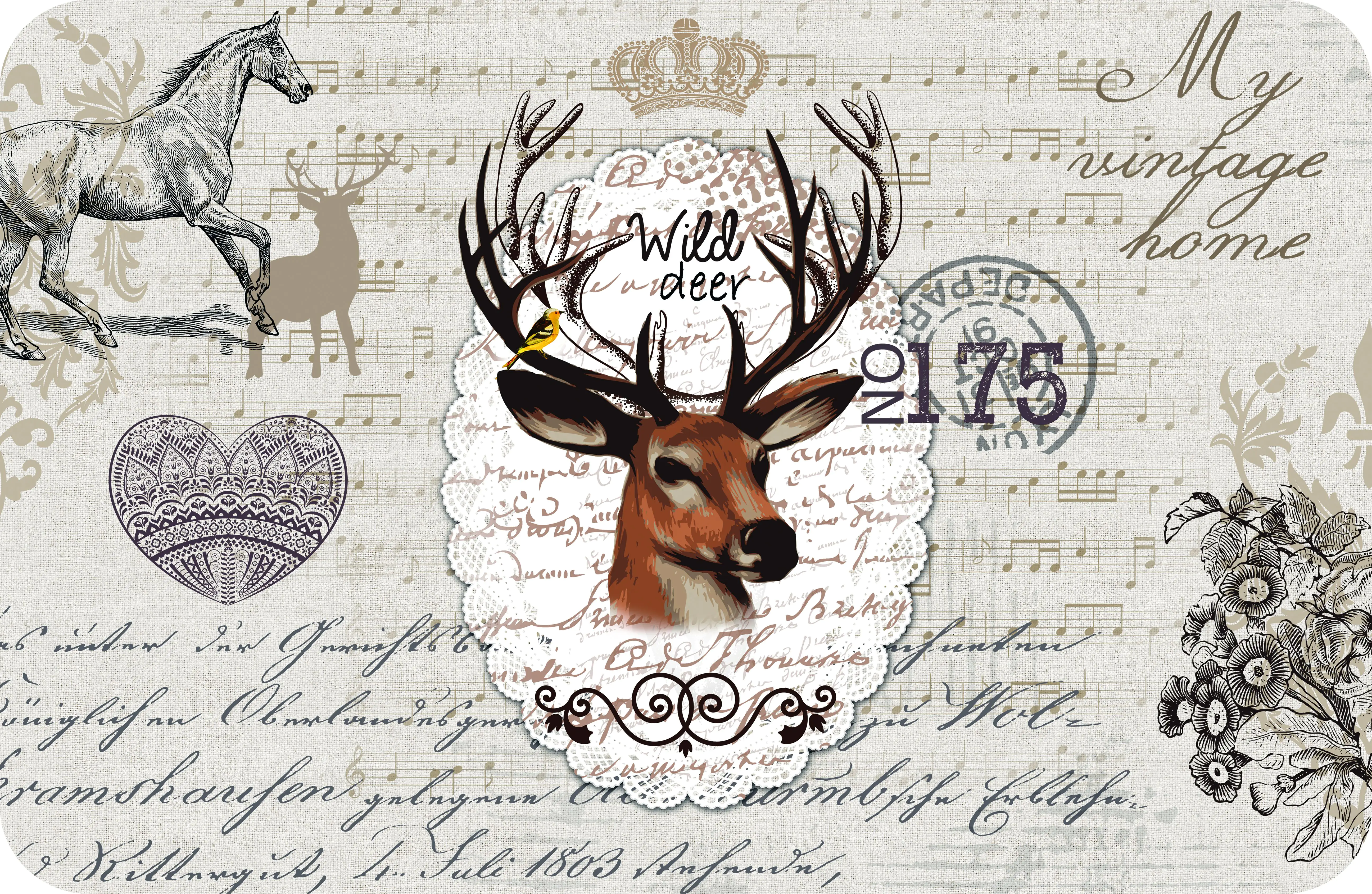 4007386321619 d-c-table® Tischset Rio Wild Deer 44 x 29 cm, braun