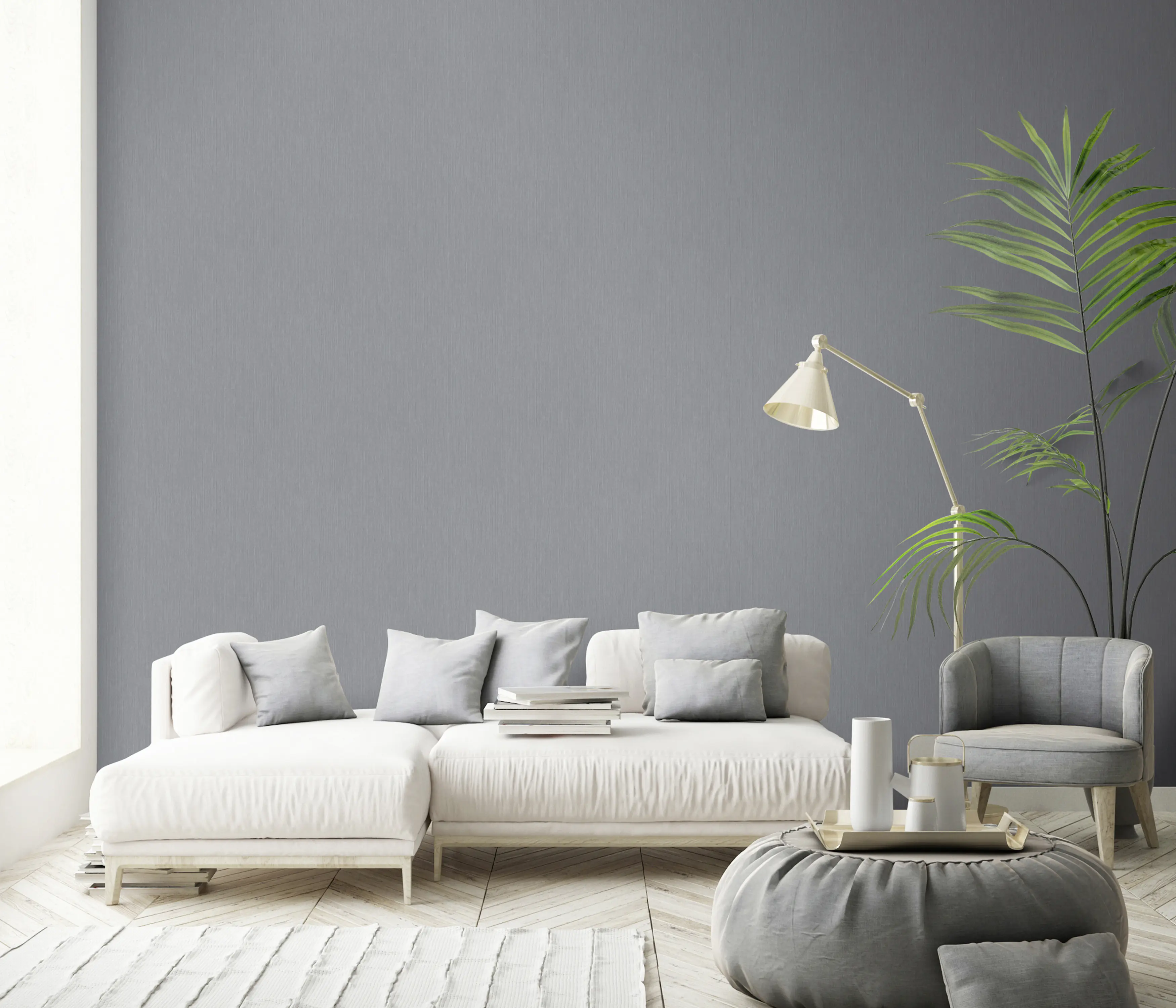 Guido Maria Kretschmer Vliestapete 10004-10 Fashion For Walls uni grau 10,05 x 0,53 m