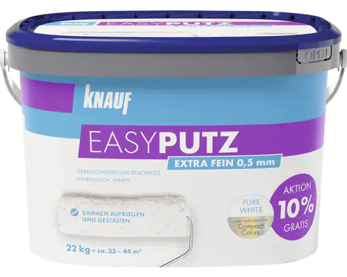 Knauf EasyPutz Streichputz 22 kg 0,5 mm extra fein schneeweiß