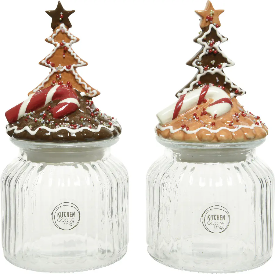 Kaemingk Glasgefäß mit Deckel Ø 11 x 20 cm 