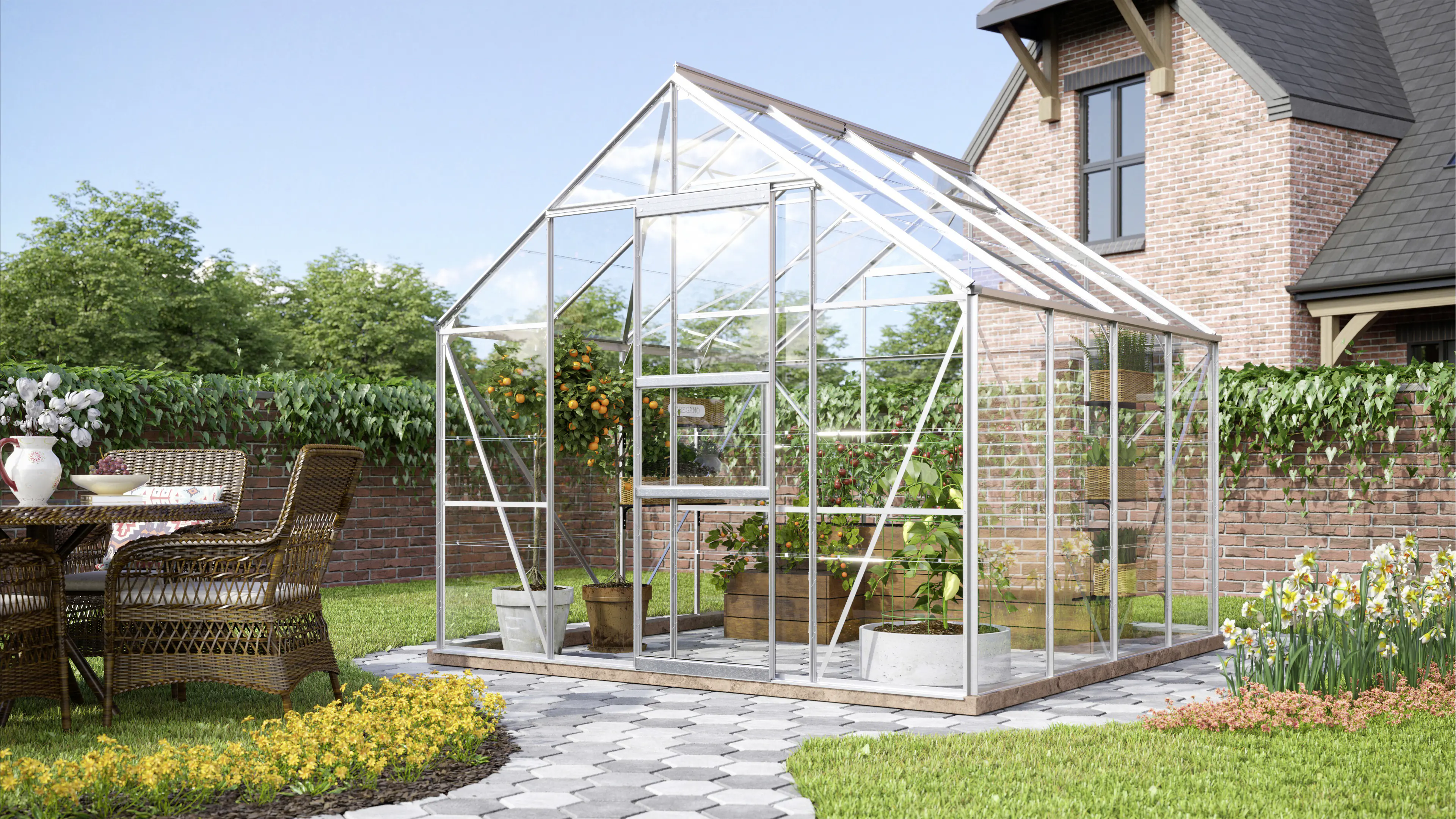 Vitavia Gewächshaus Merkur 6700 254 x 254 cm 3 mm Sicherheitsglas