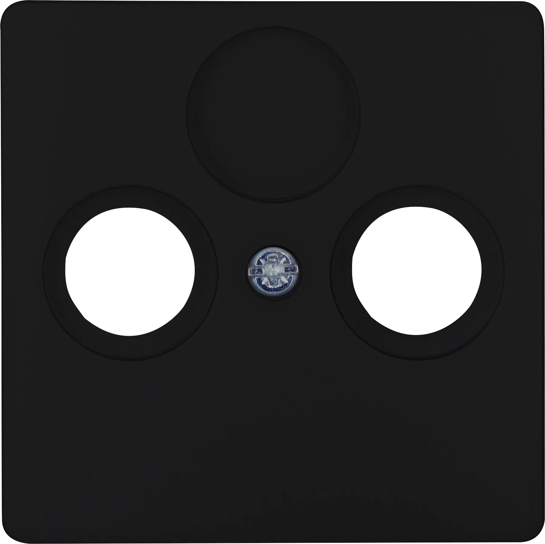 Kopp Abdeckung Antennensteckdose TV/RF Paris schwarz matt, 373632181