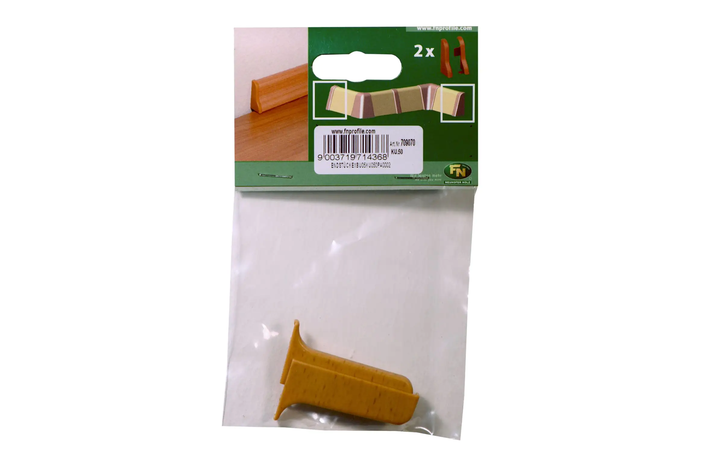 Endstück für Kunststoffleiste ku.050 Buche