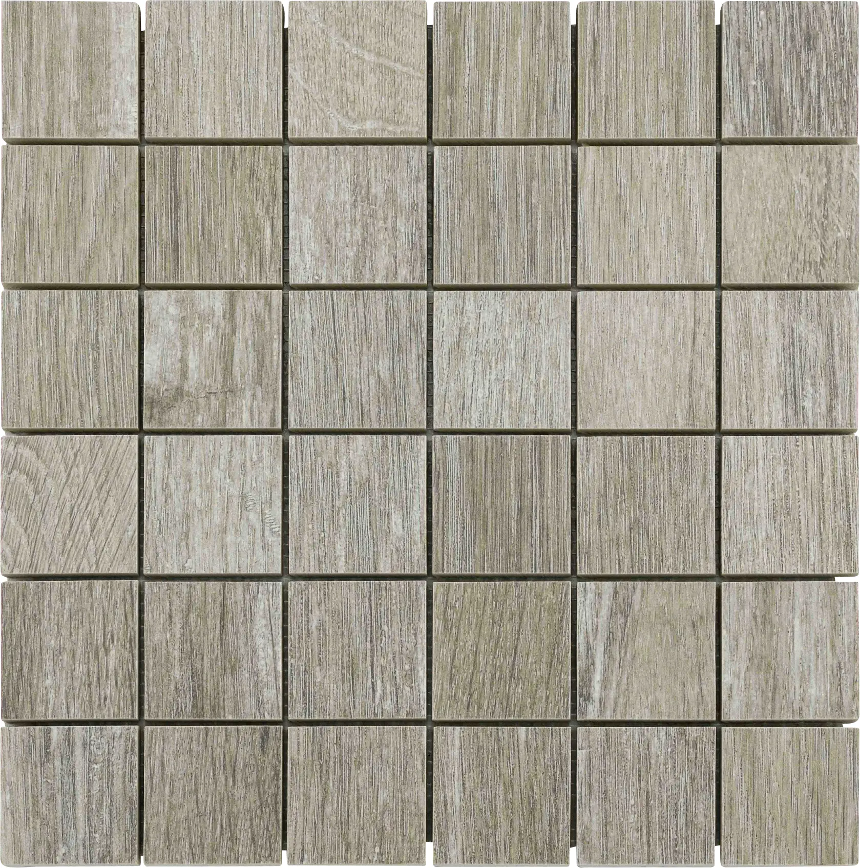 Mosaikfliese Holzoptik 30 x 30 cm eiche grau Steinmaß: ca. 4,8 x 4,8 cm